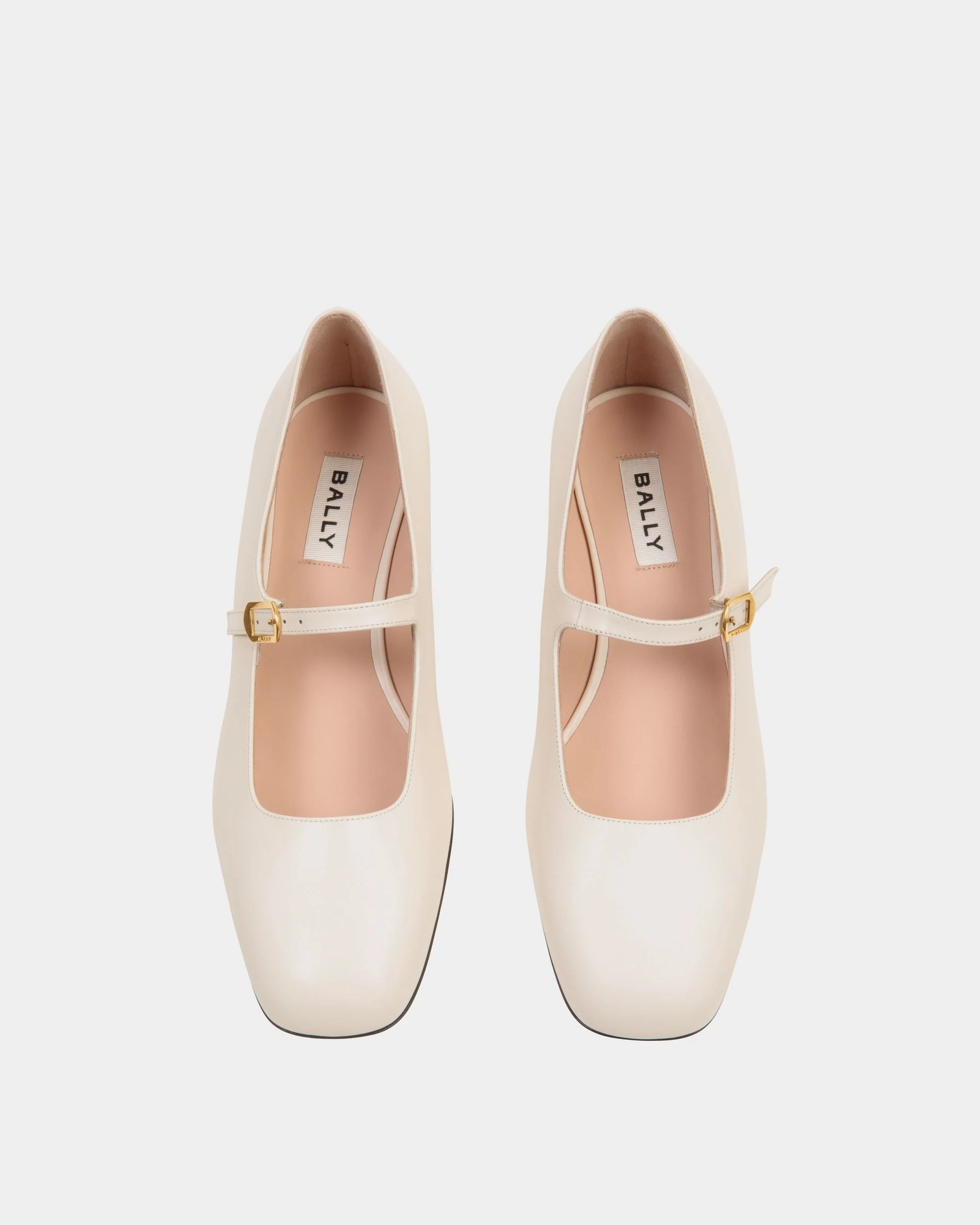 Ballyrina Pump in White Leather - Image 5