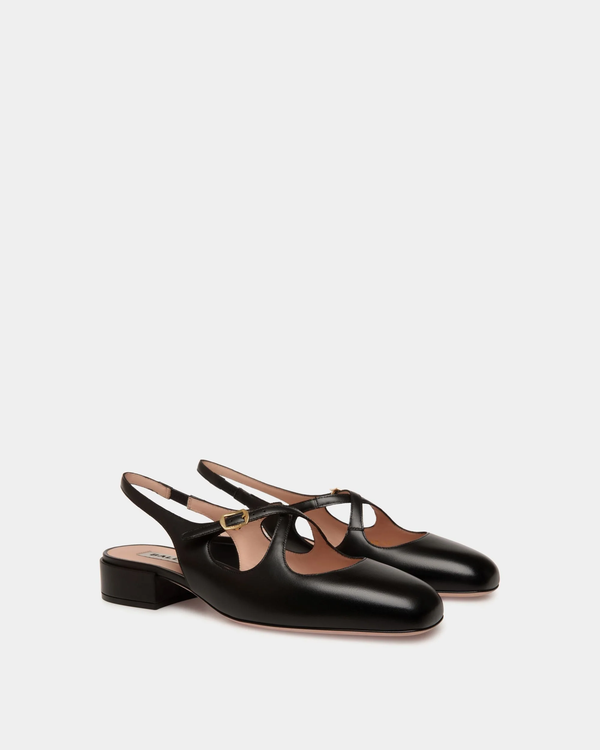 Ballyrina Slingback Pump in Black Leather - Image 3