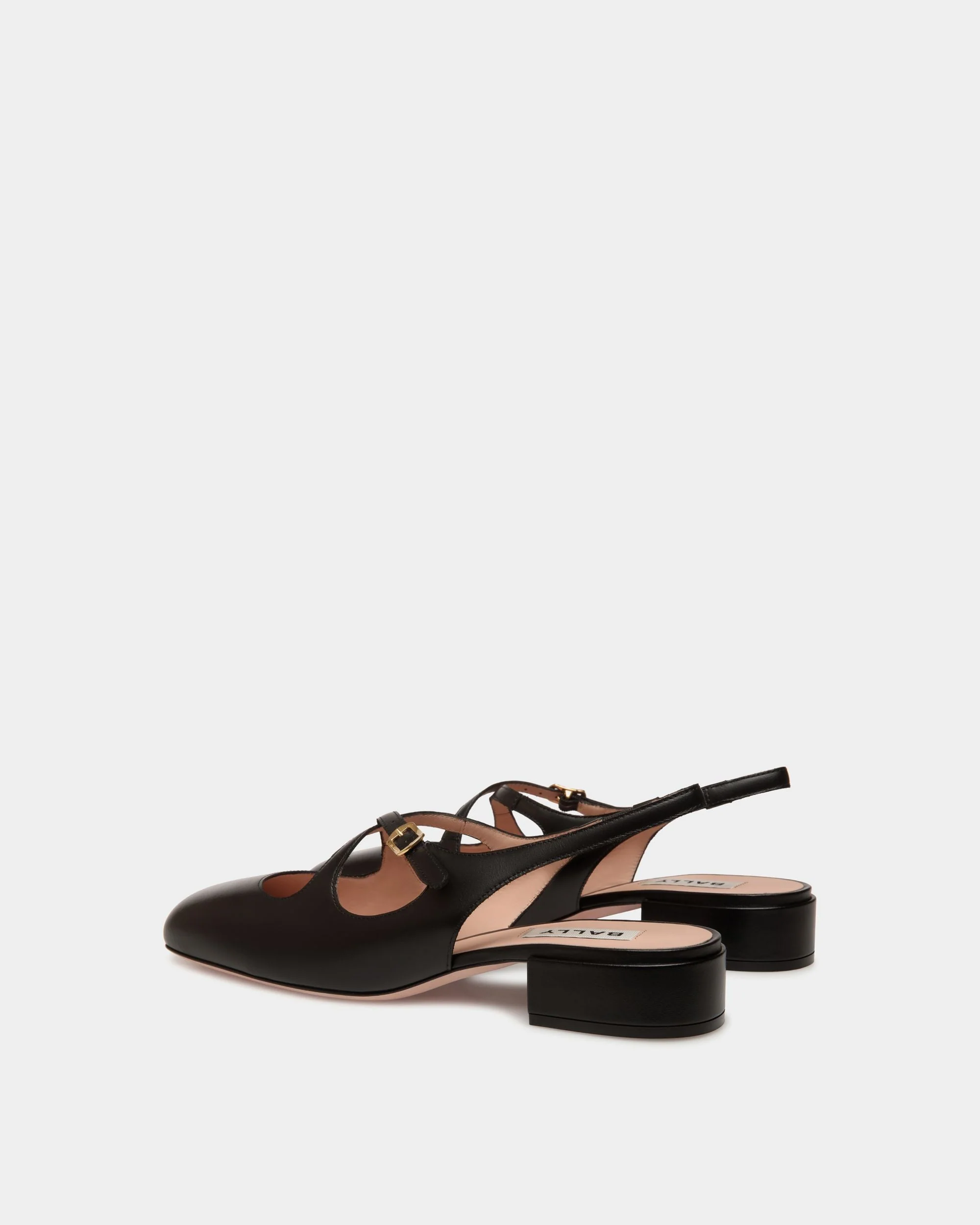 Ballyrina Slingback Pump in Black Leather - Image 4