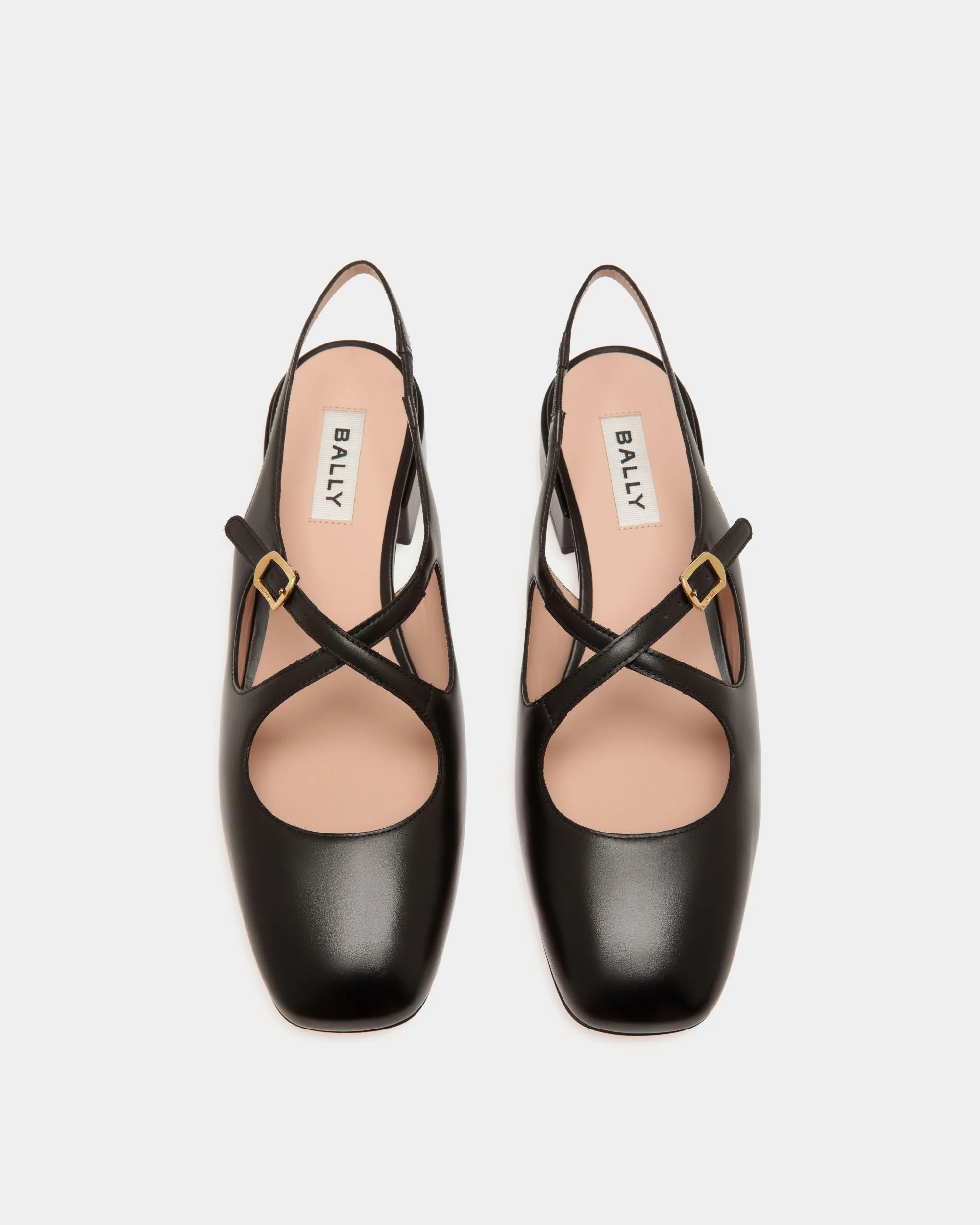 Ballyrina Slingback Pump in Black Leather - Image 5