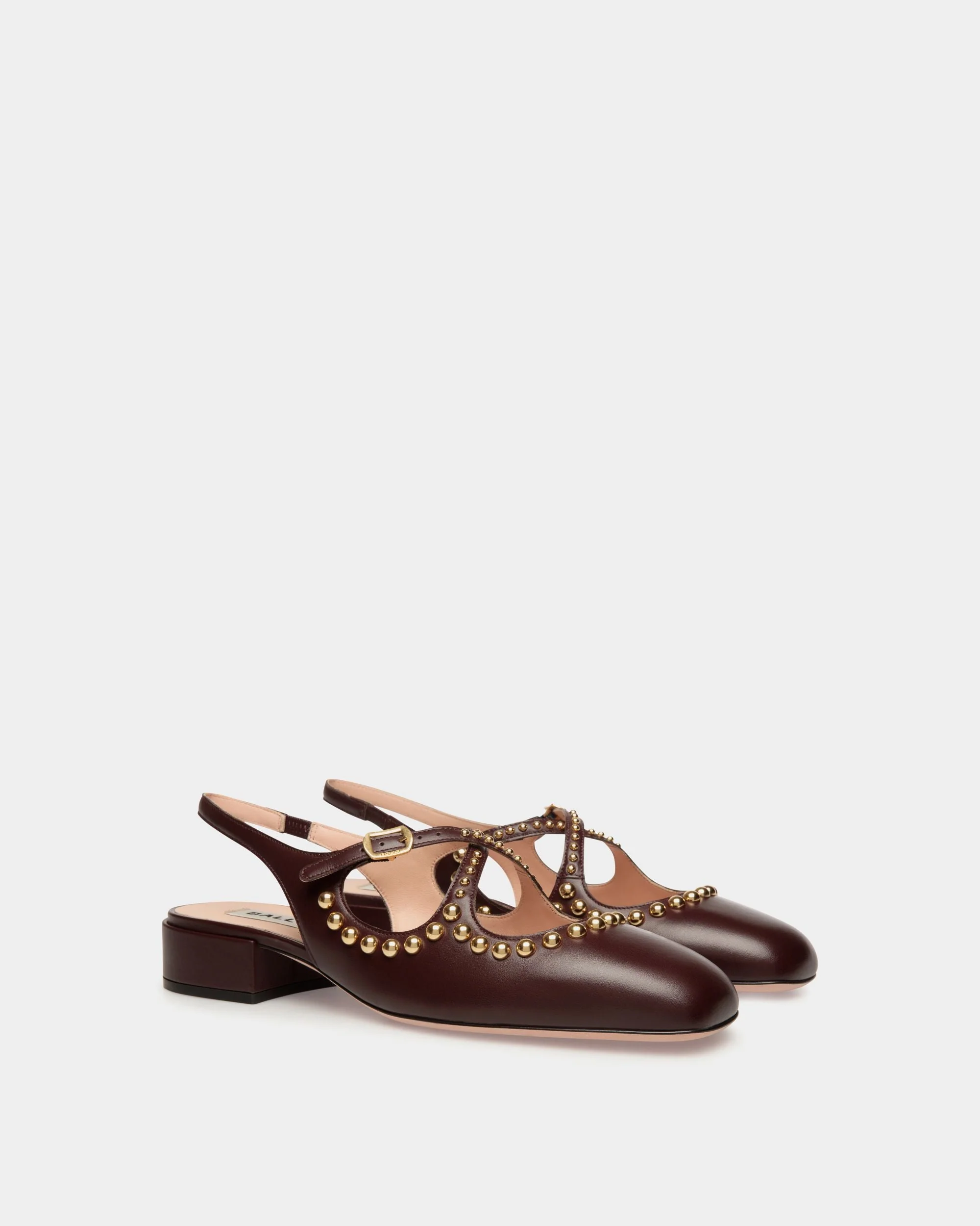 Ballyrina Slingback Pump in Deep Burgundy Leather - Image 2