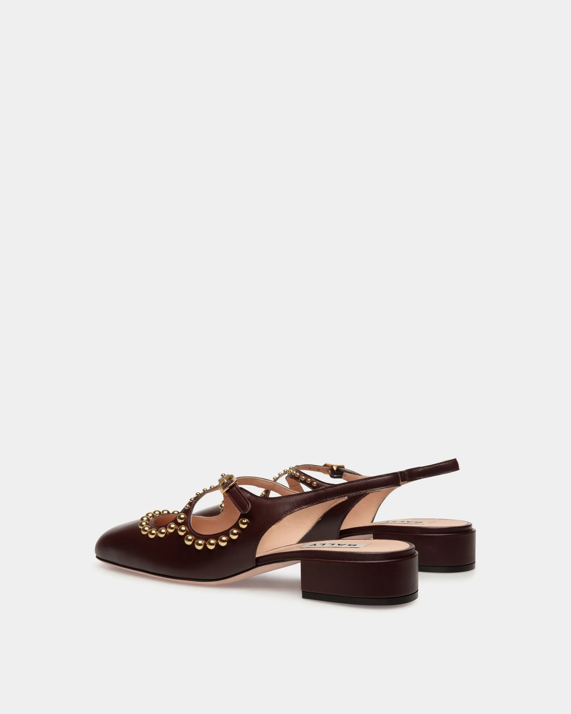 Ballyrina Slingback Pump in Deep Burgundy Leather - Image 3