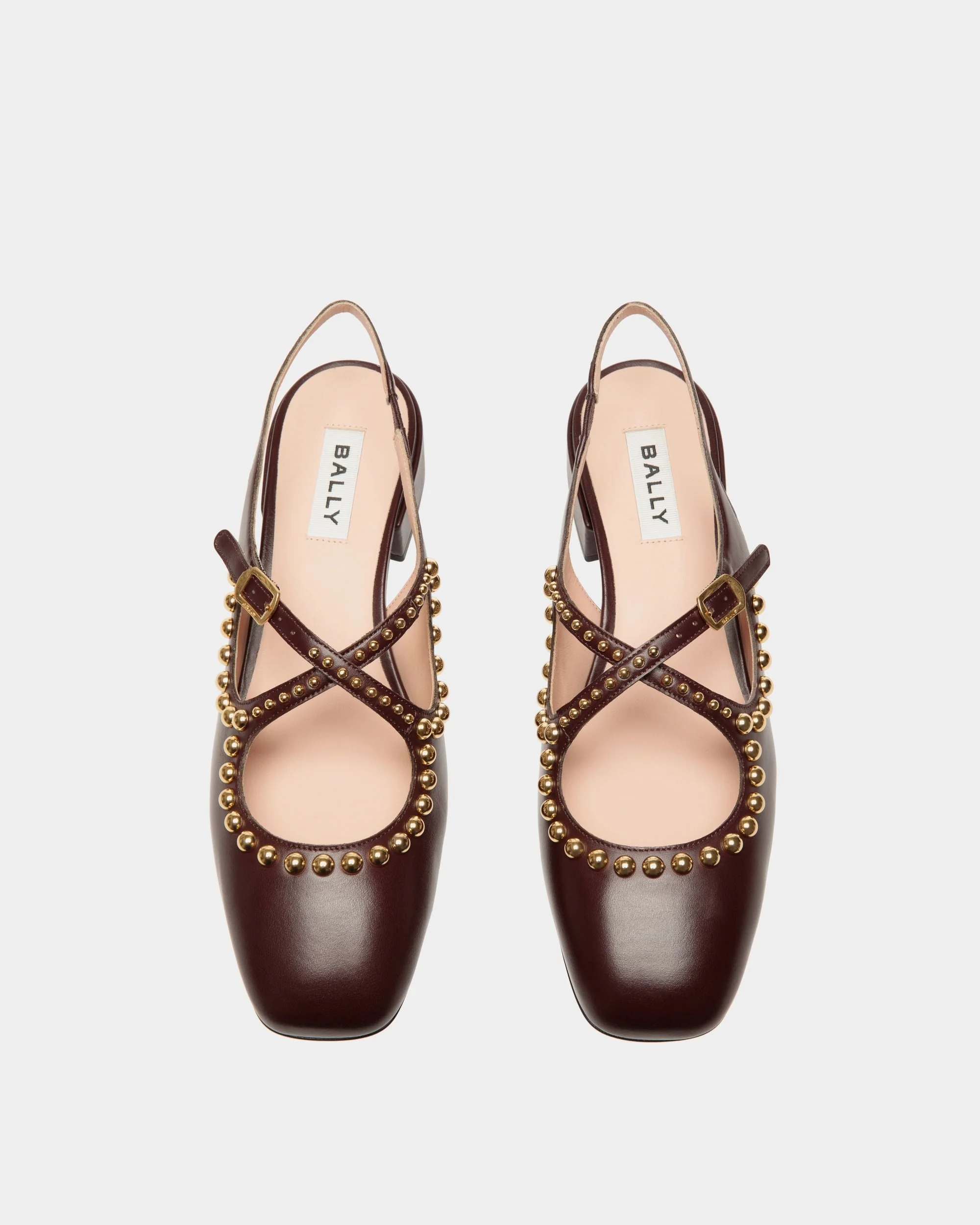 Ballyrina Slingback Pump in Deep Burgundy Leather - Image 4