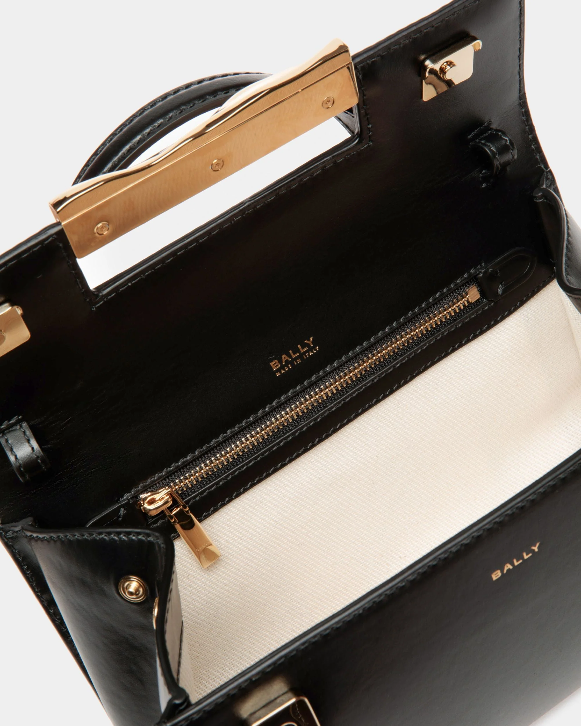 Baroque Minibag In Black Leather - Image 4