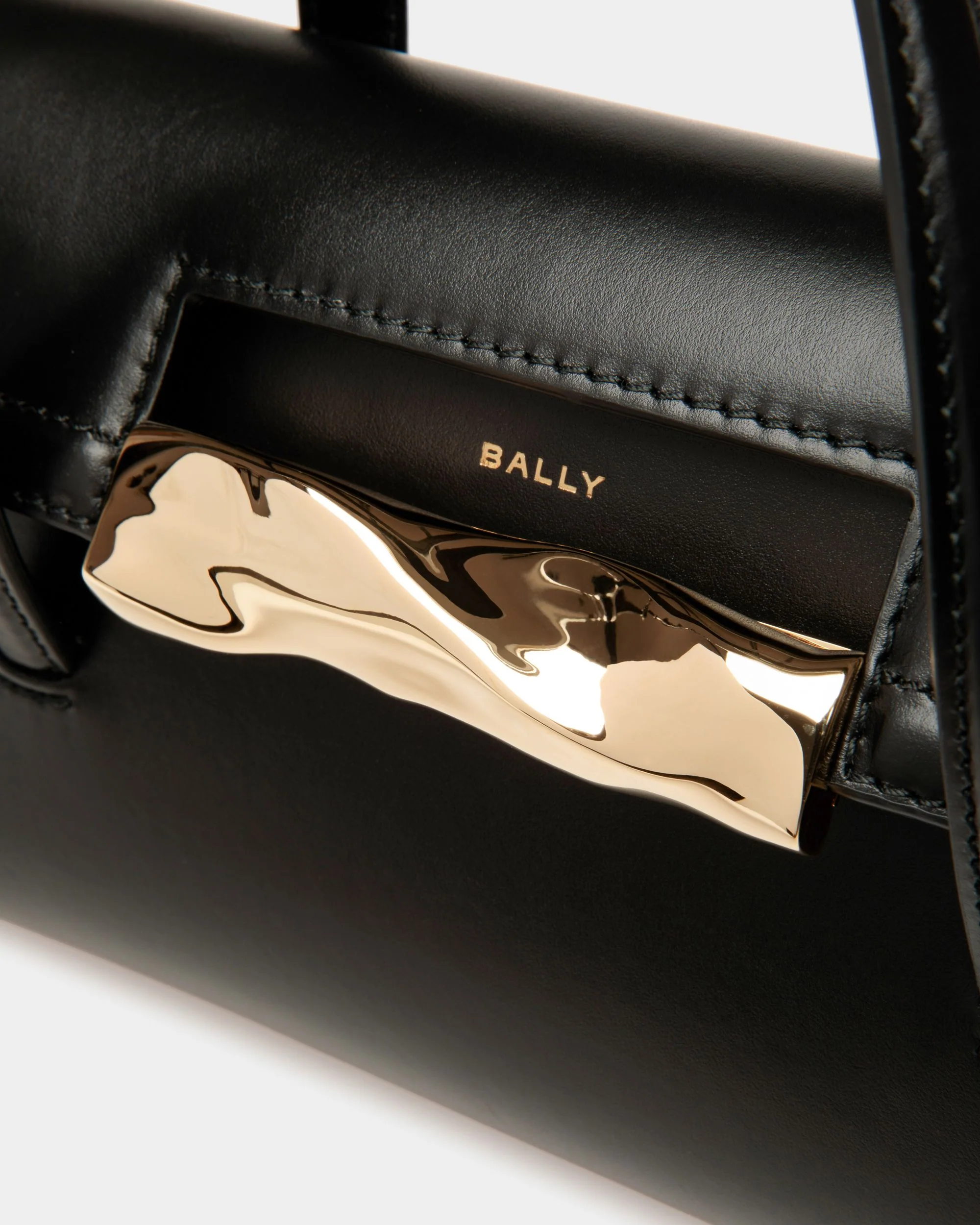 Baroque Minibag In Black Leather - Image 5