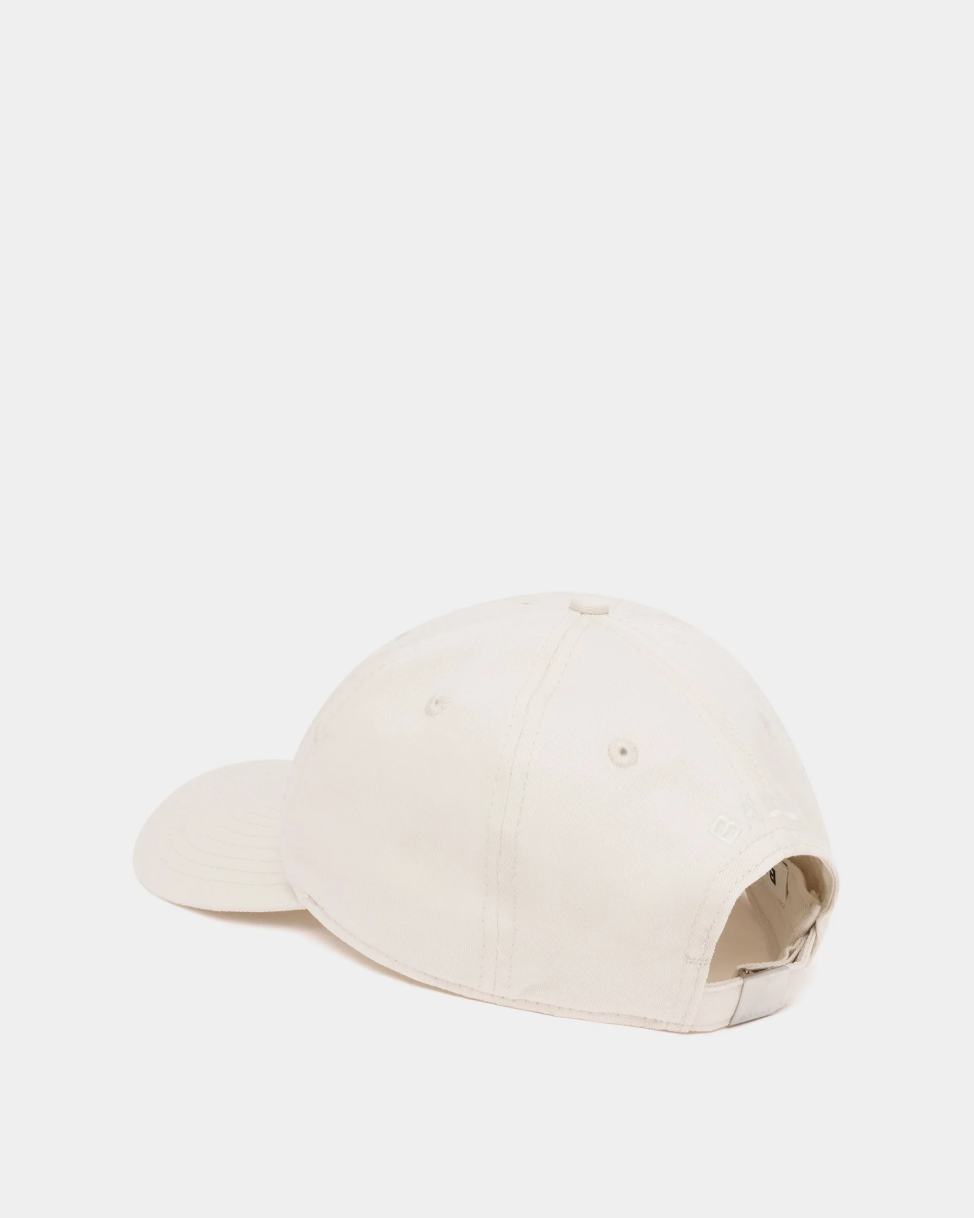 Baseball Hat in Ivory Cotton With a Bally Crest - Image 3