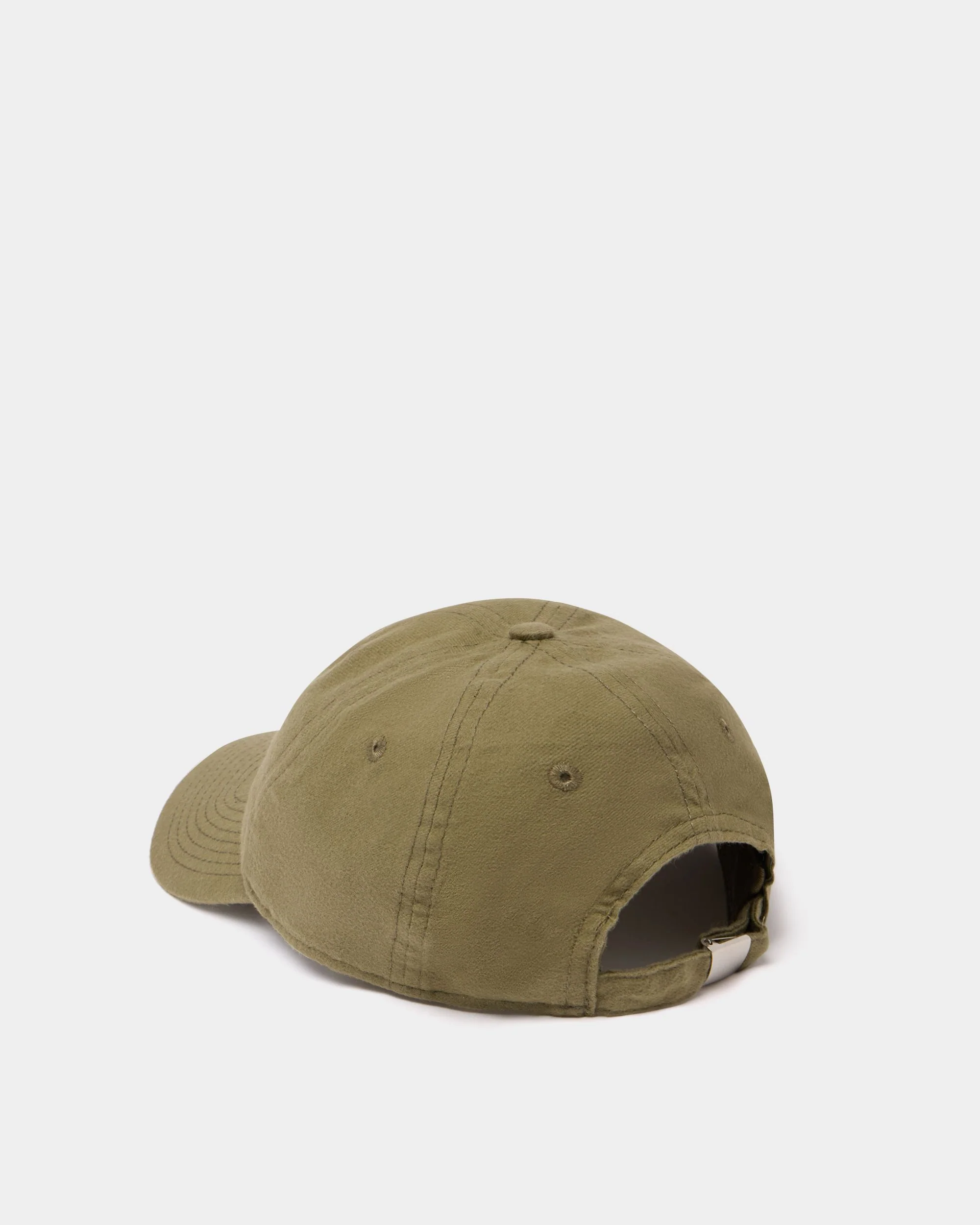 Baseball Hat in Military Green Cotton With a Logo - Image 3