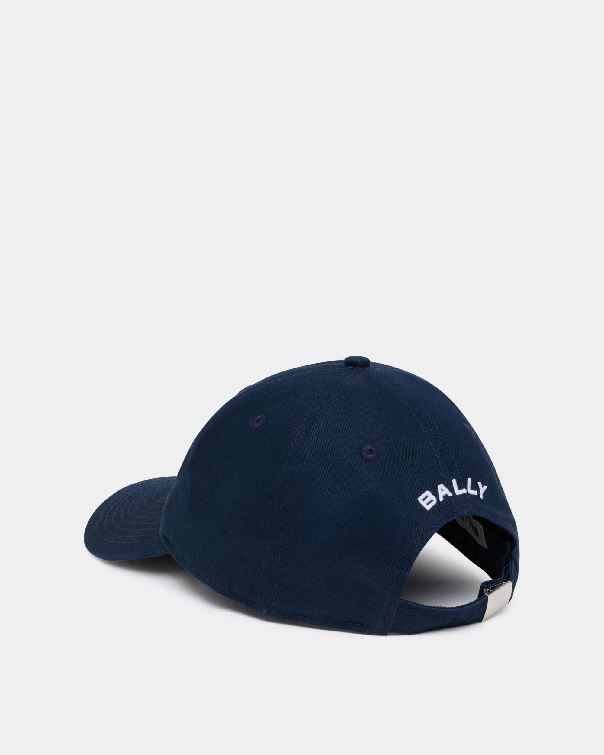 Baseball Hat in Navy Blue Cotton With a Solid Bally Crest - Image 3