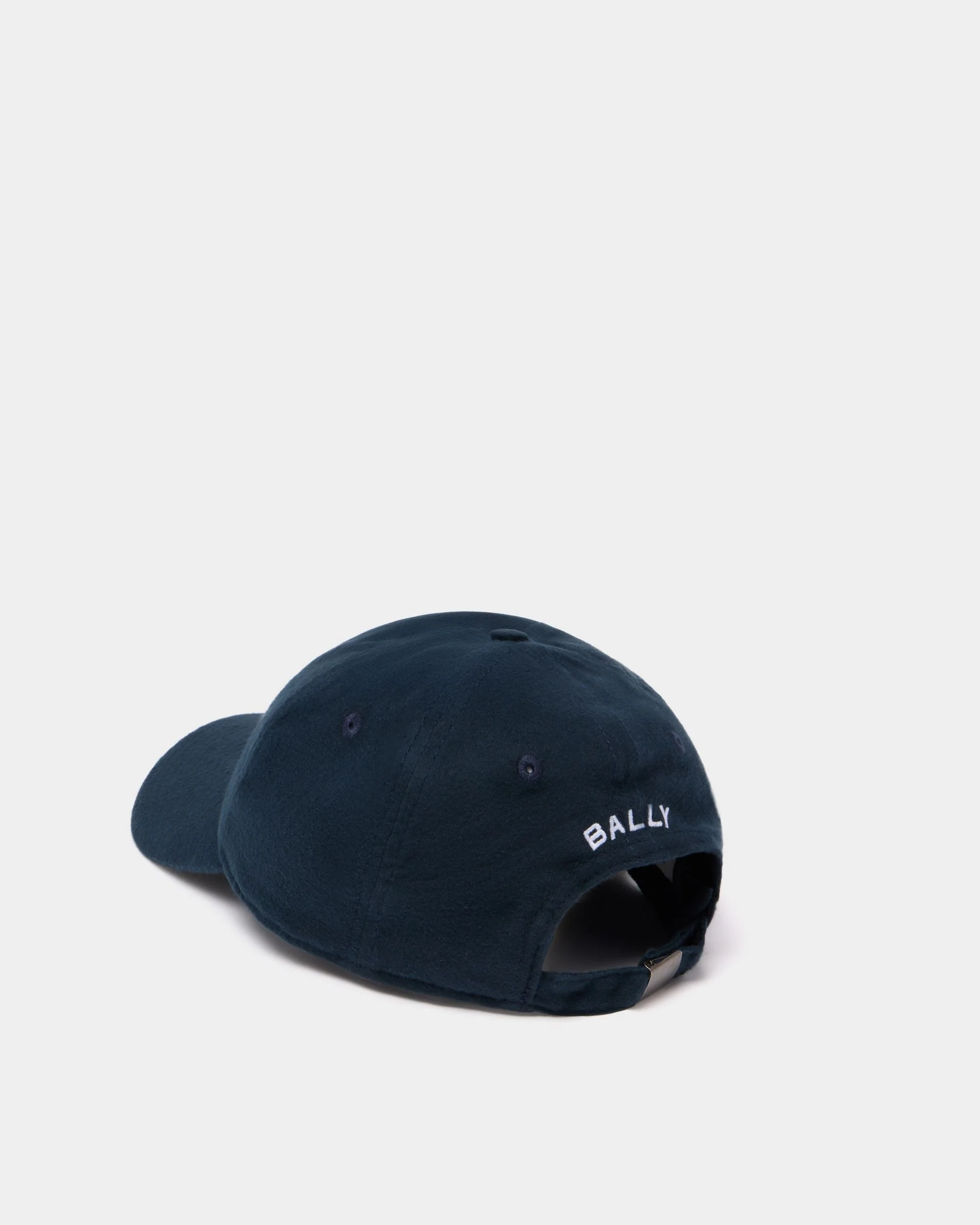 Baseball Hat With Logo In Navy Blue Cotton - Image 2