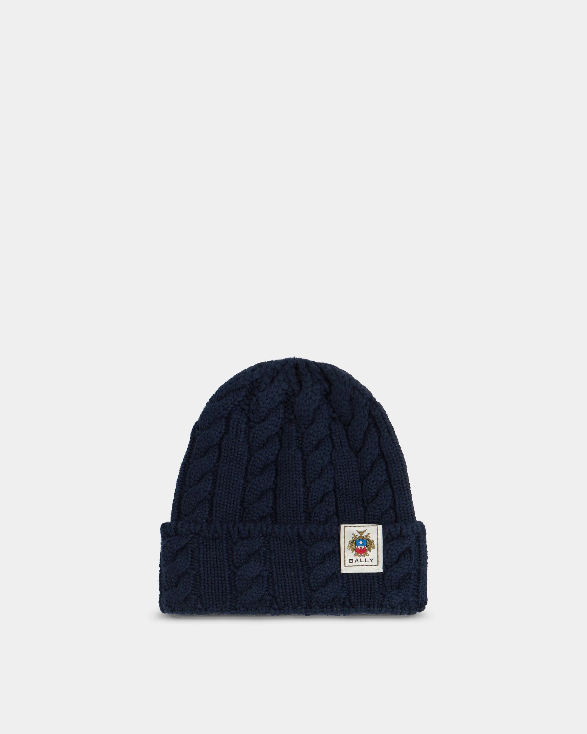 Beanie in Navy Blue Wool