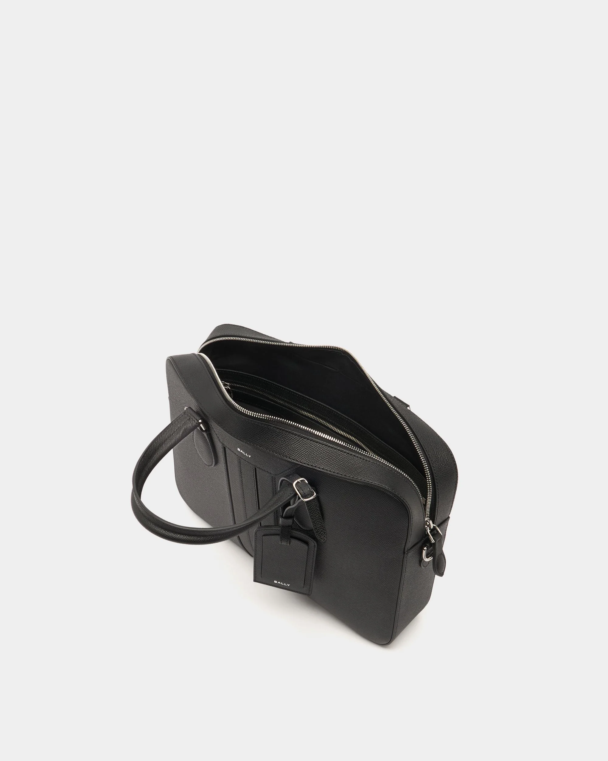 Beckett Briefcase in Black Leather - Image 4