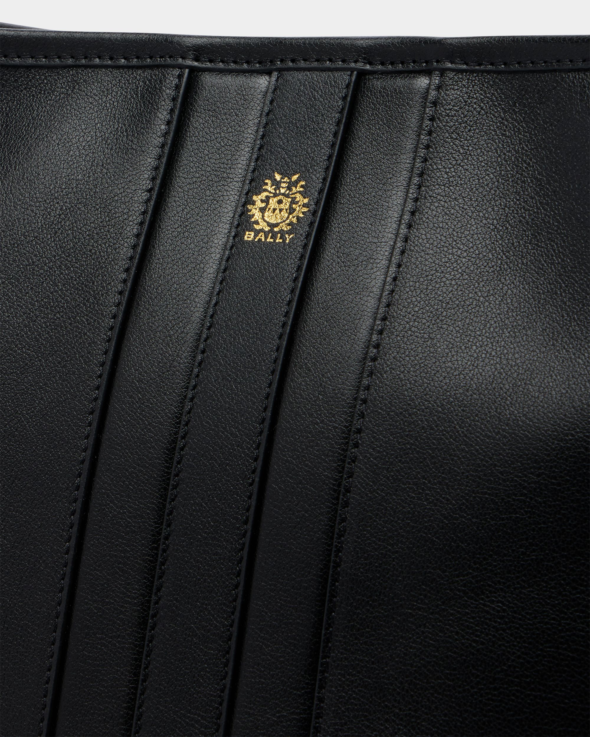 Beckett Bucket Bag in Black Leather - Image 6