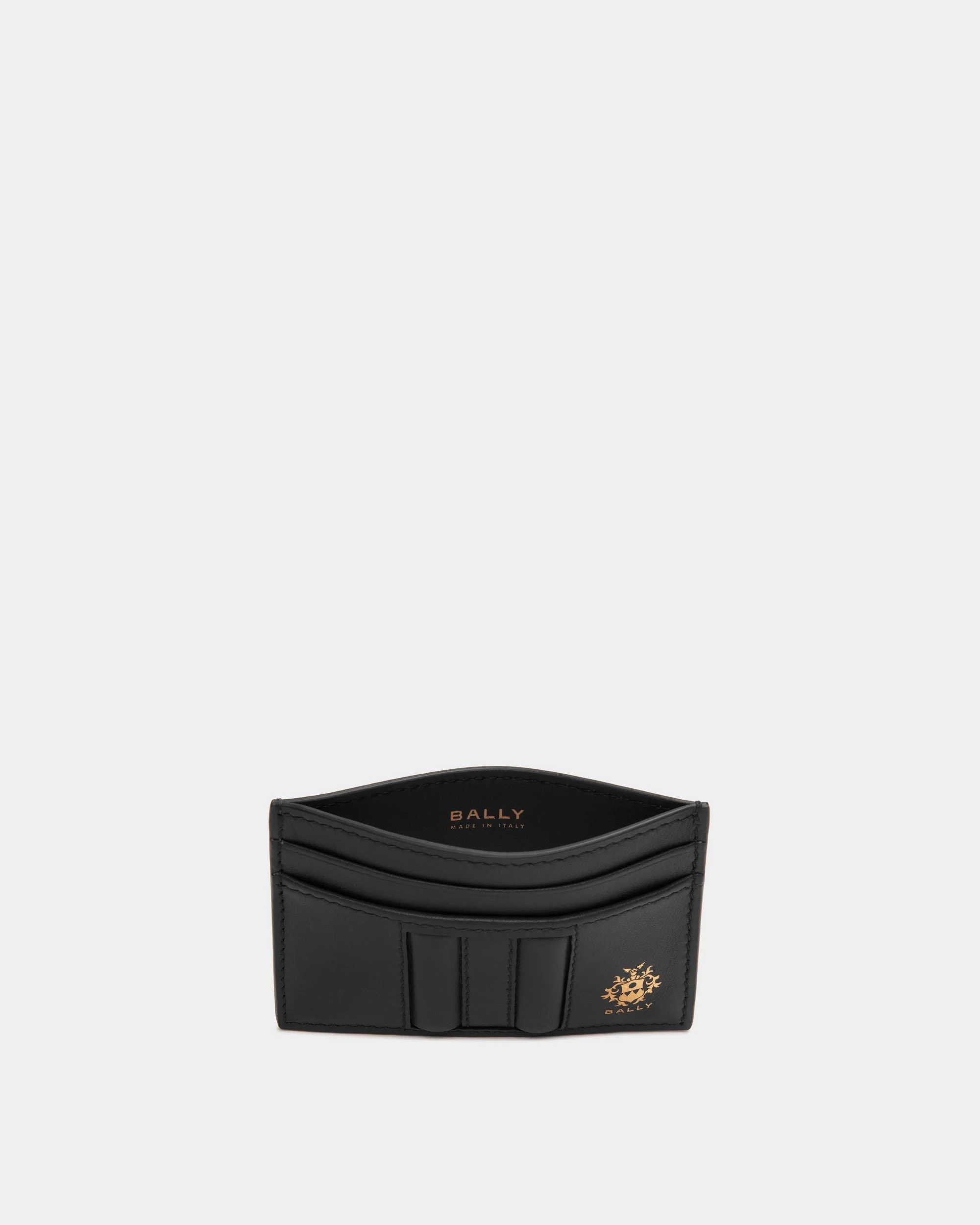Beckett Card Holder in Black Leather - Image 3