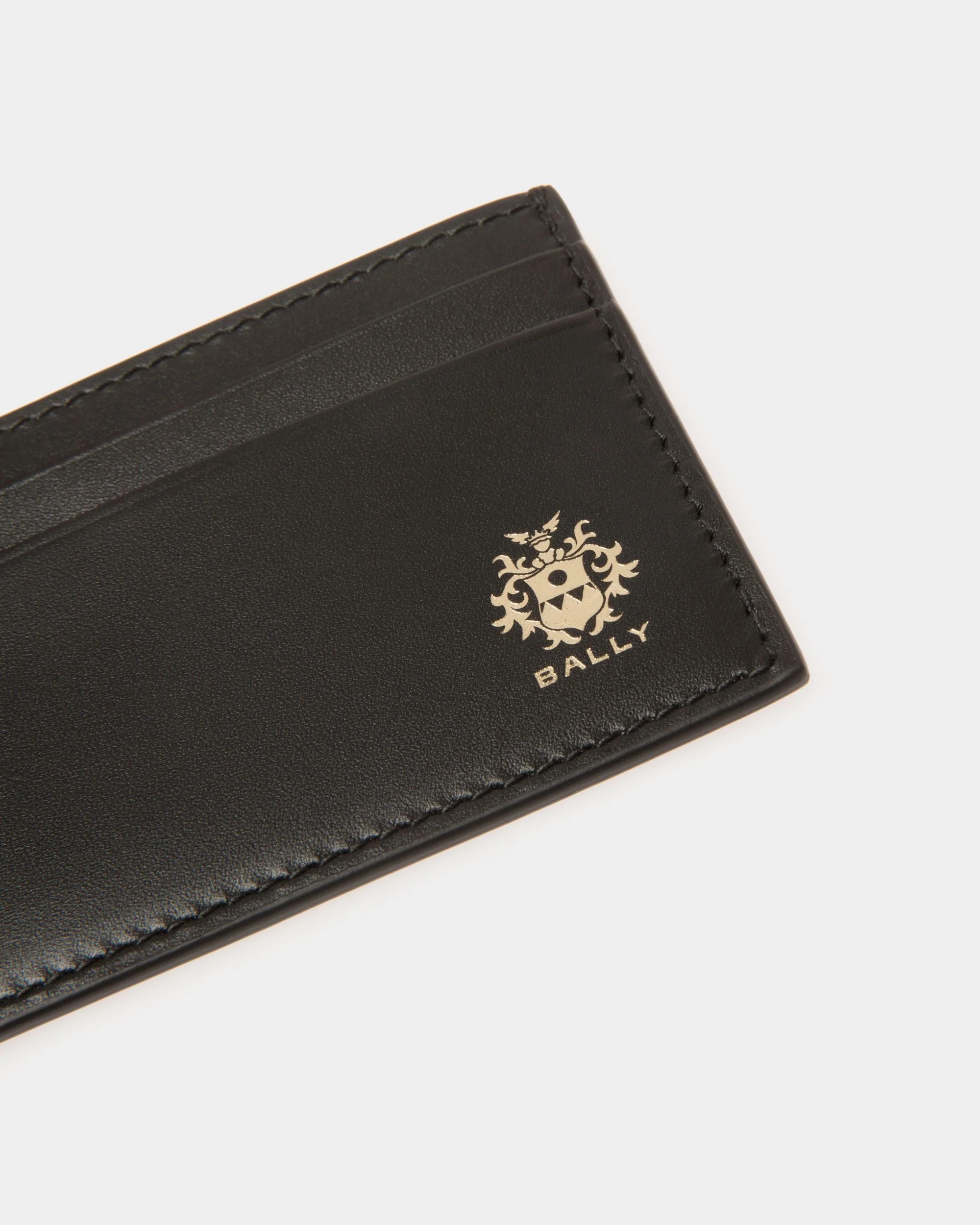 Beckett Card Holder in Black Leather - Image 4