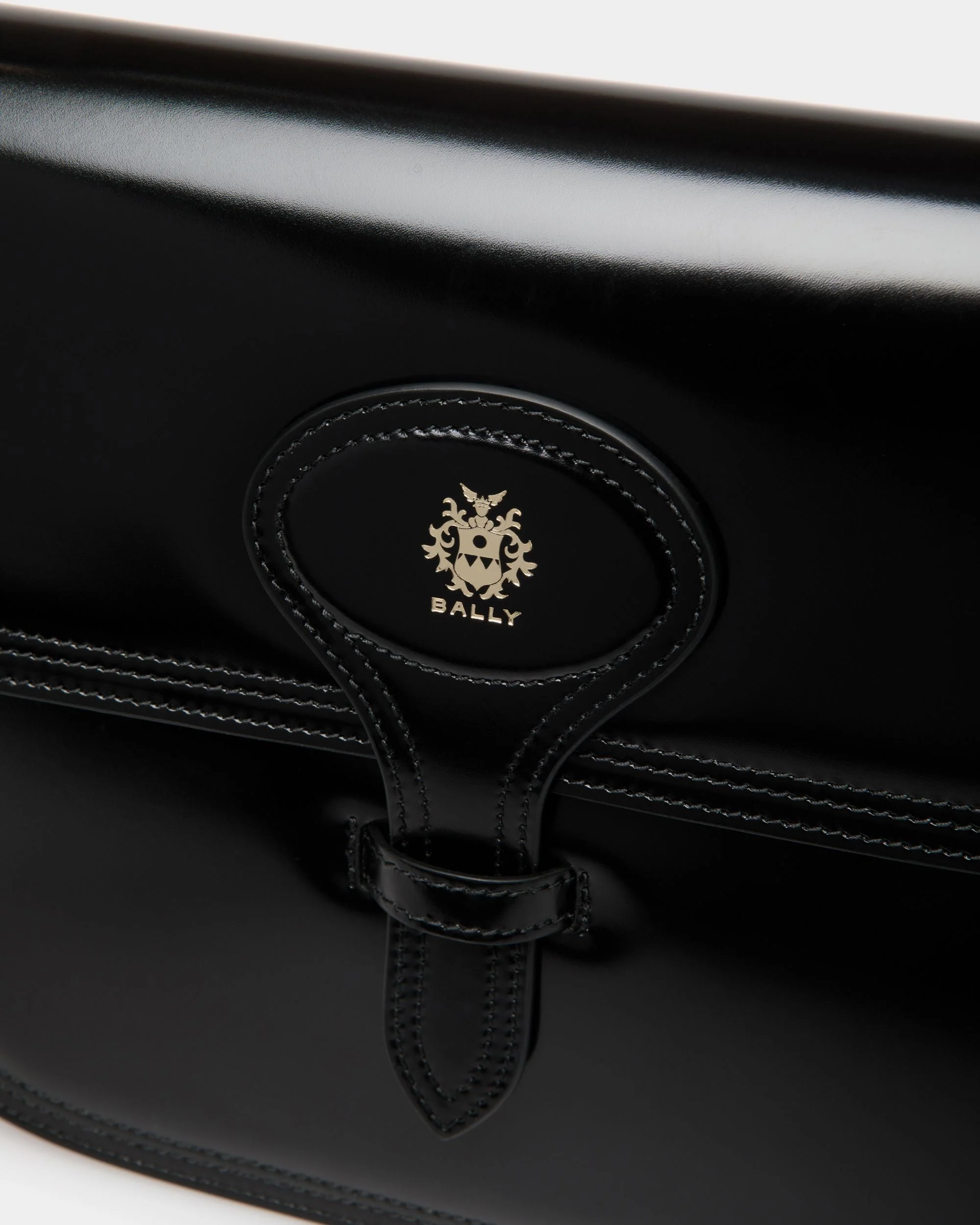 Beckett Crossbody Bag in Black Brushed Leather - Image 6