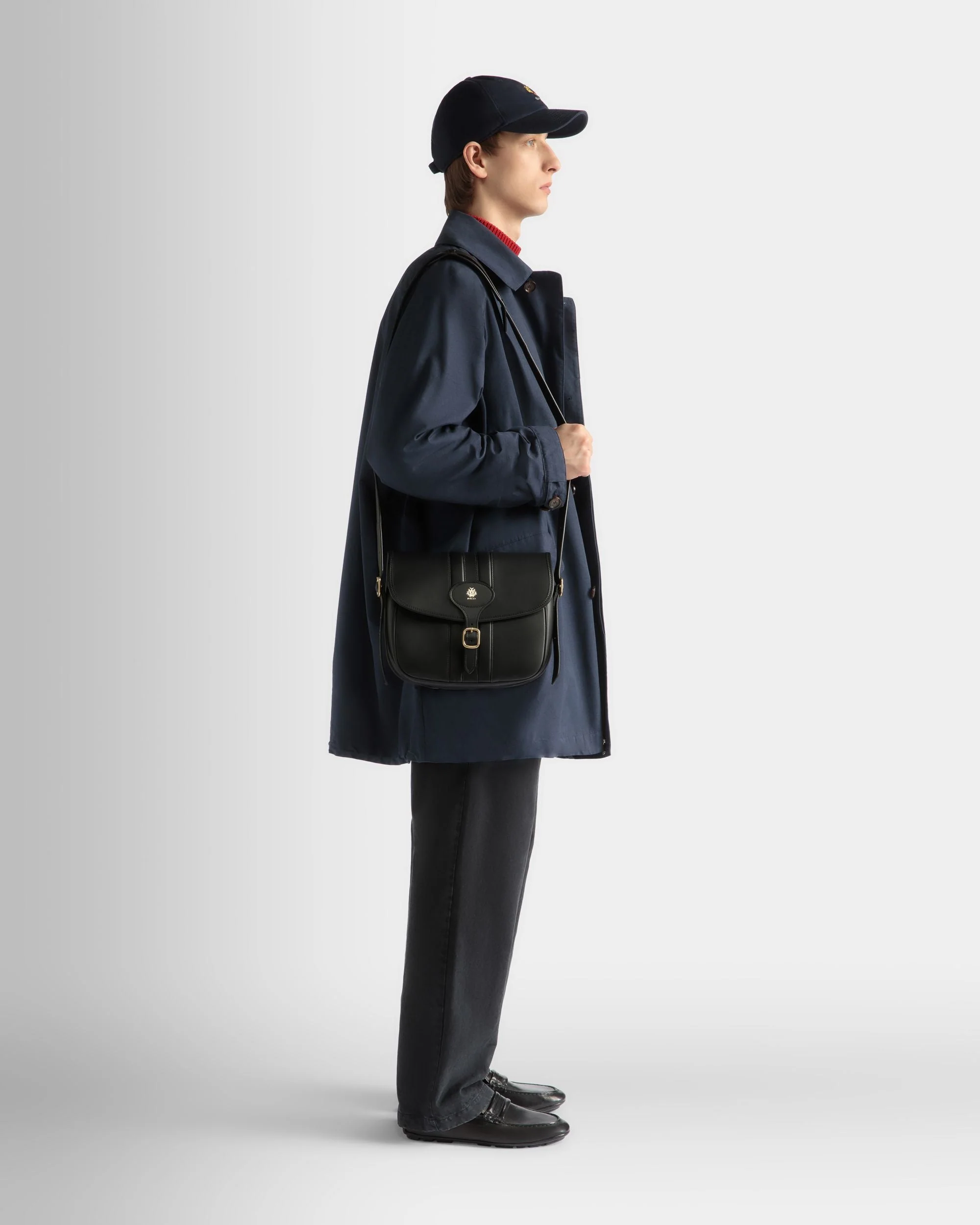 Beckett Crossbody Bag in Black Leather - Image 2