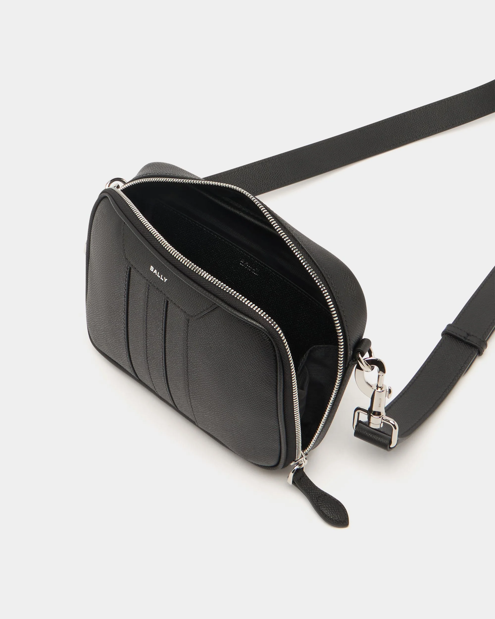 Beckett Crossbody Bag in Black Leather - Image 4