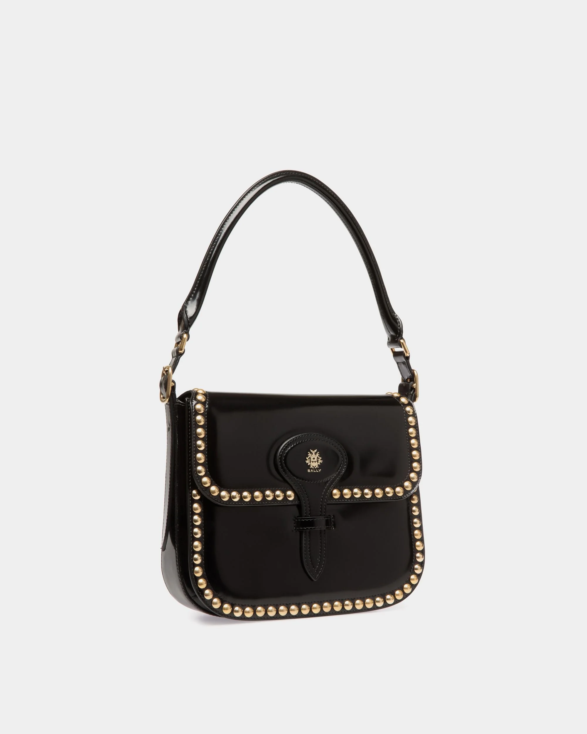 Beckett Crossbody Bag in Black Leather With Studs - Image 4