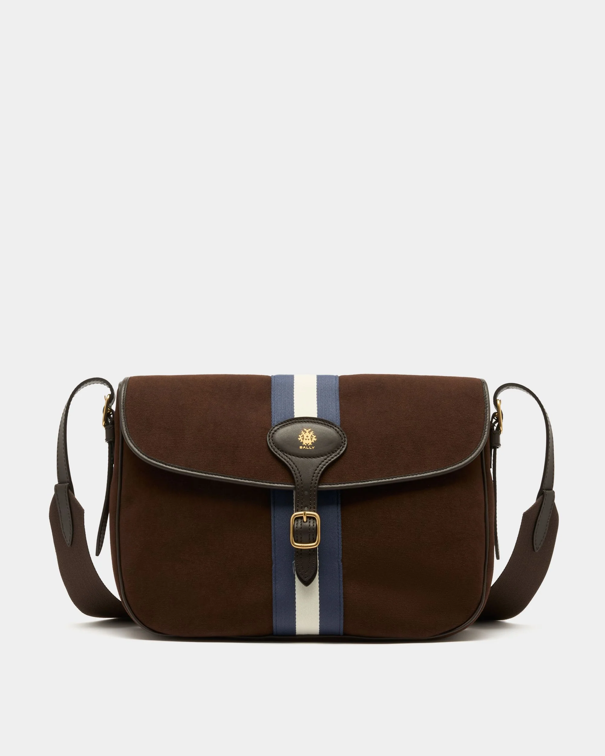 Beckett Crossbody Bag in Brown Cotton Canvas