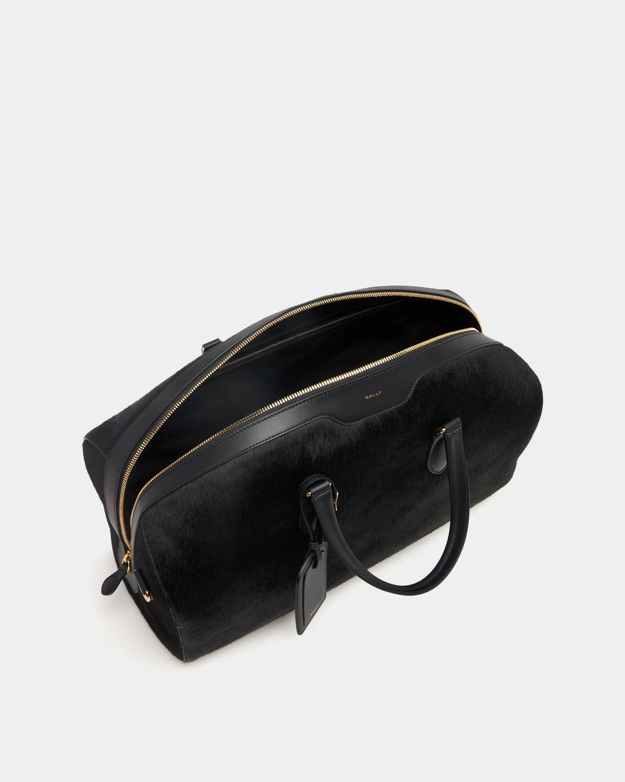 Beckett Duffle Bag in Black Pony Hair - Image 4