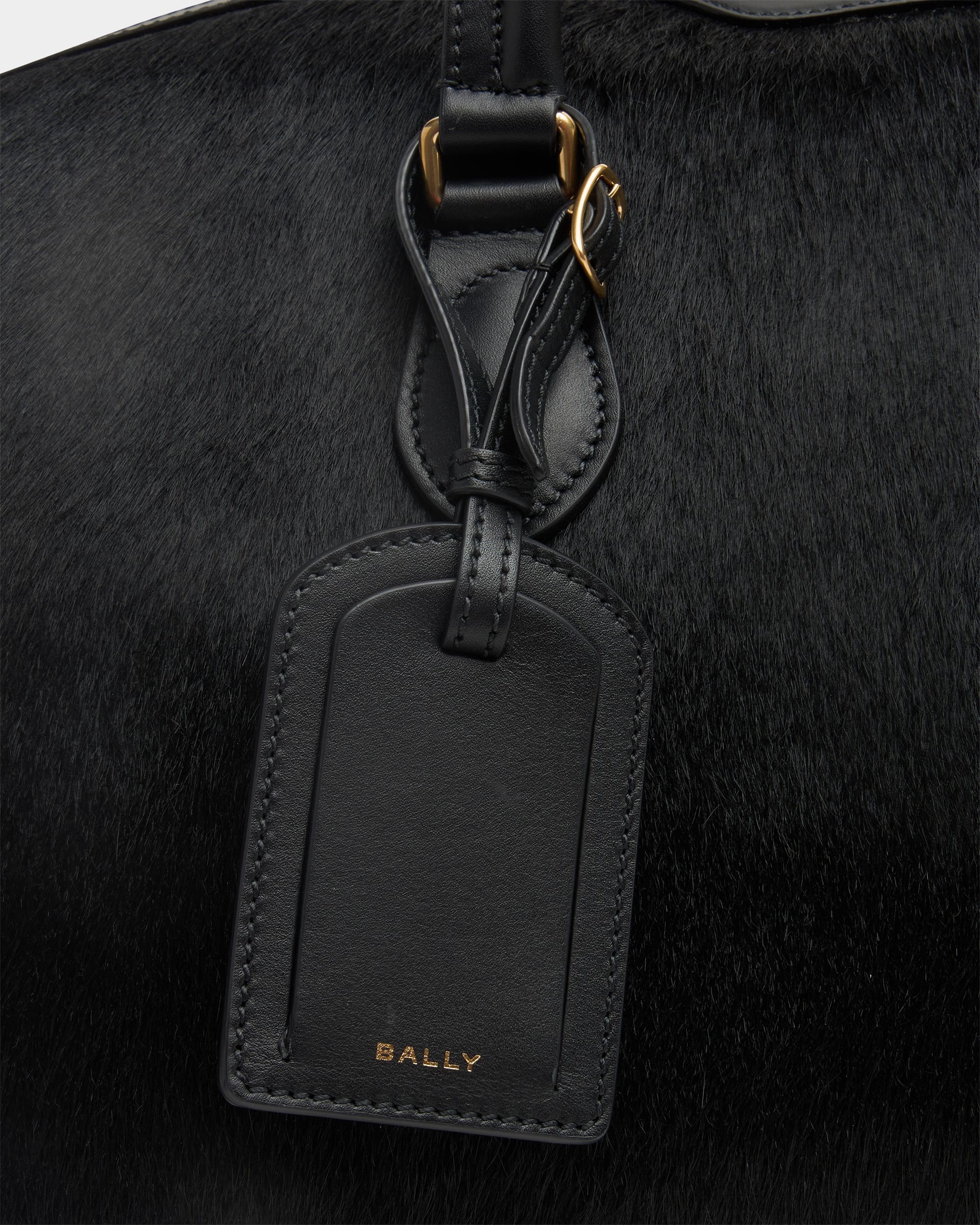Beckett Duffle Bag in Black Pony Hair - Image 5