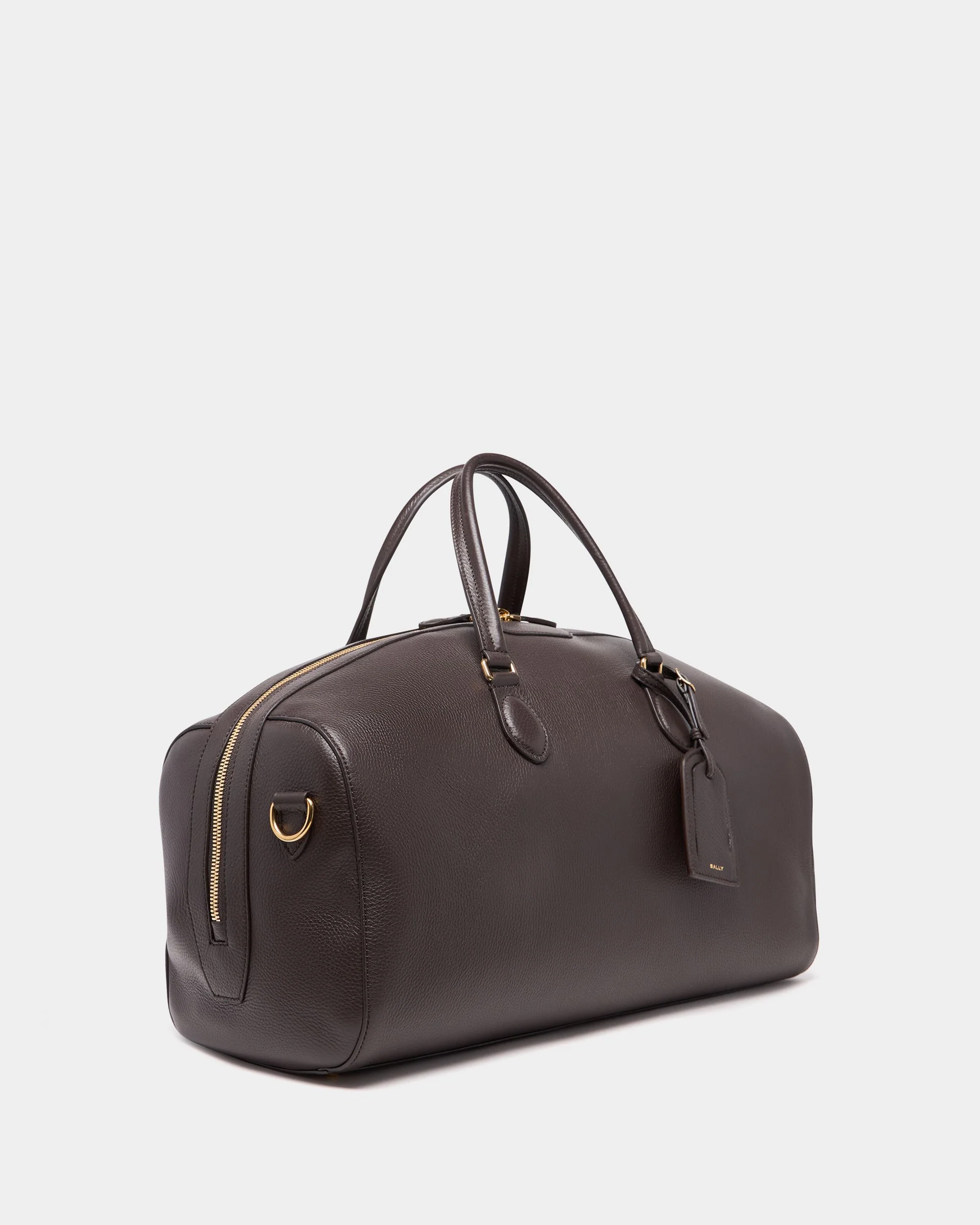 Beckett Duffle Bag in Ebano Grained Leather - Image 4