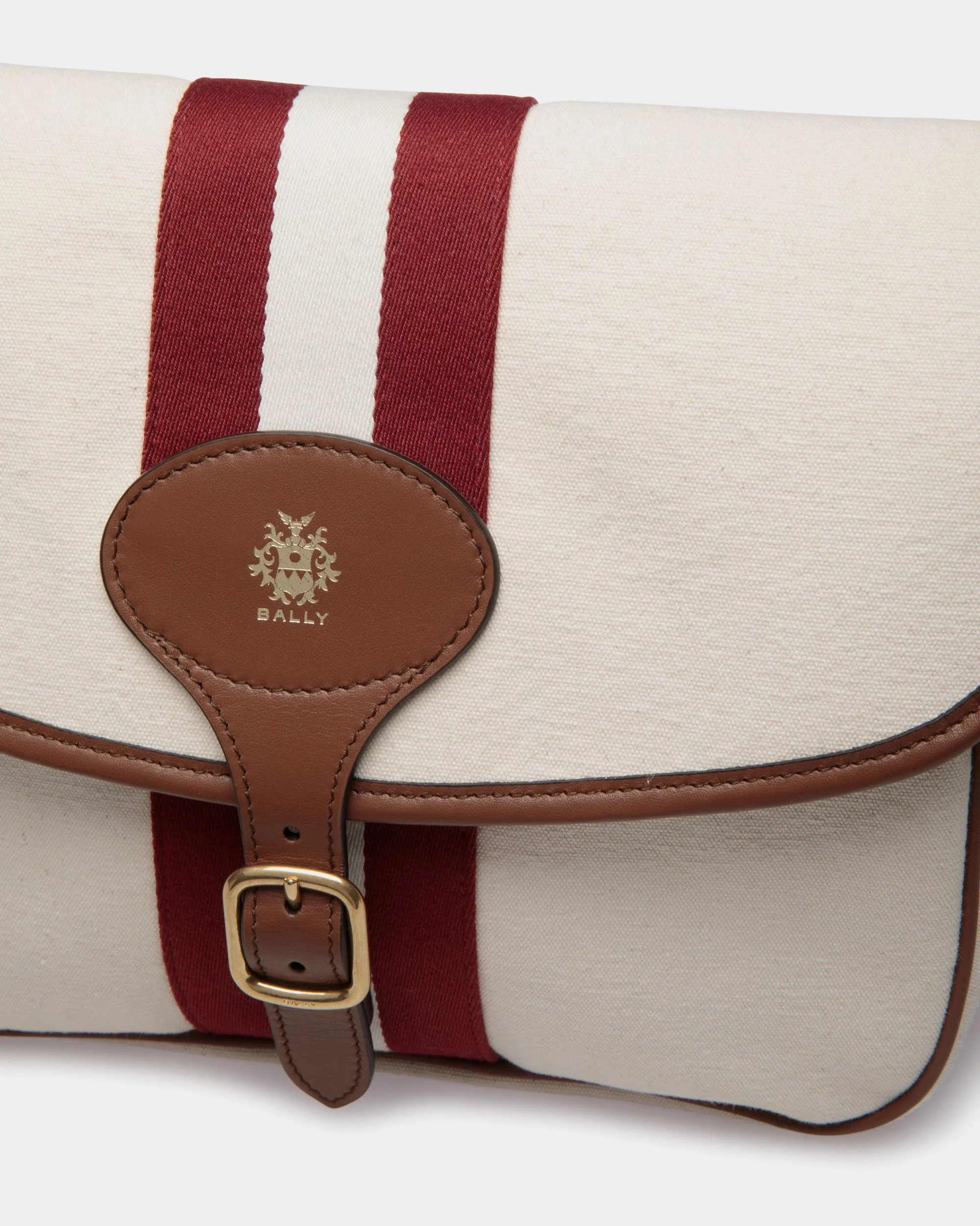 Beckett Messenger Bag in White Canvas - Image 5