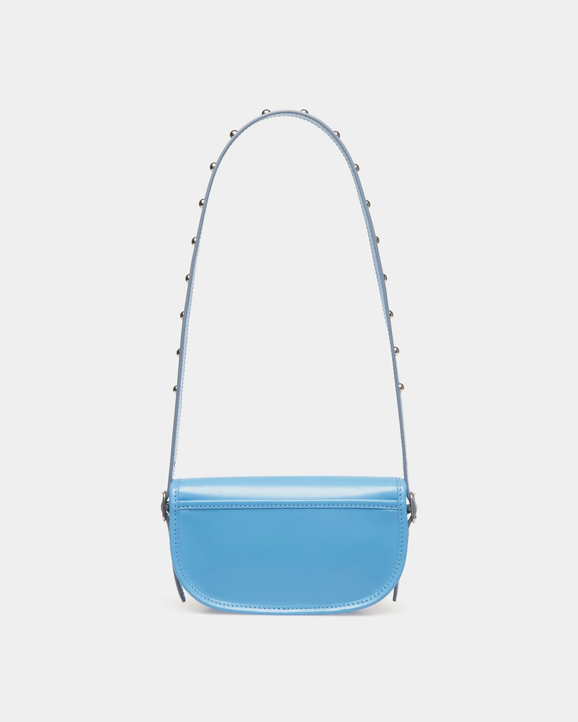 Beckett Minibag in Blue Leather With a Bally Pin - Image 3