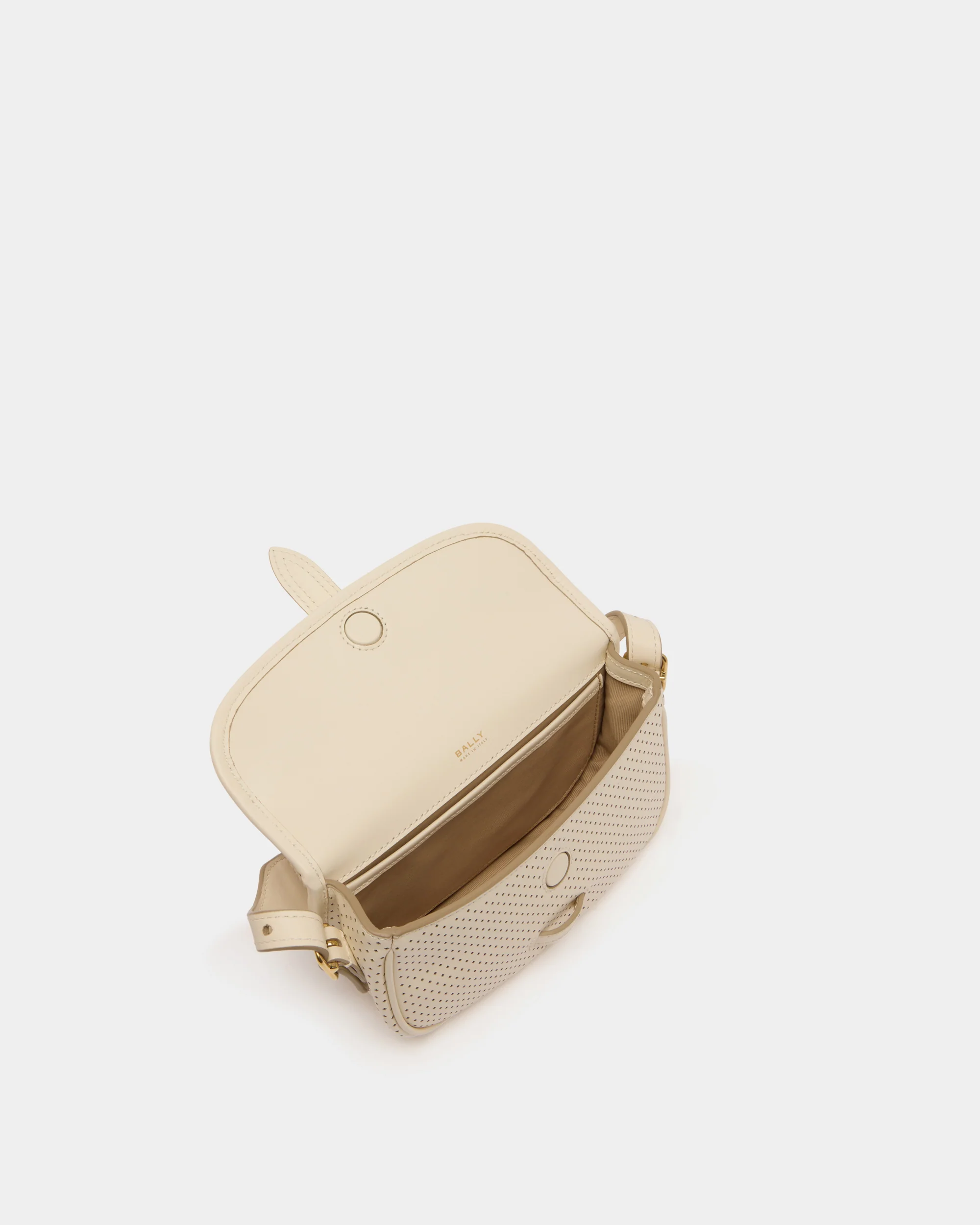 Beckett Minibag in Ivory Perforated Leather - Image 5
