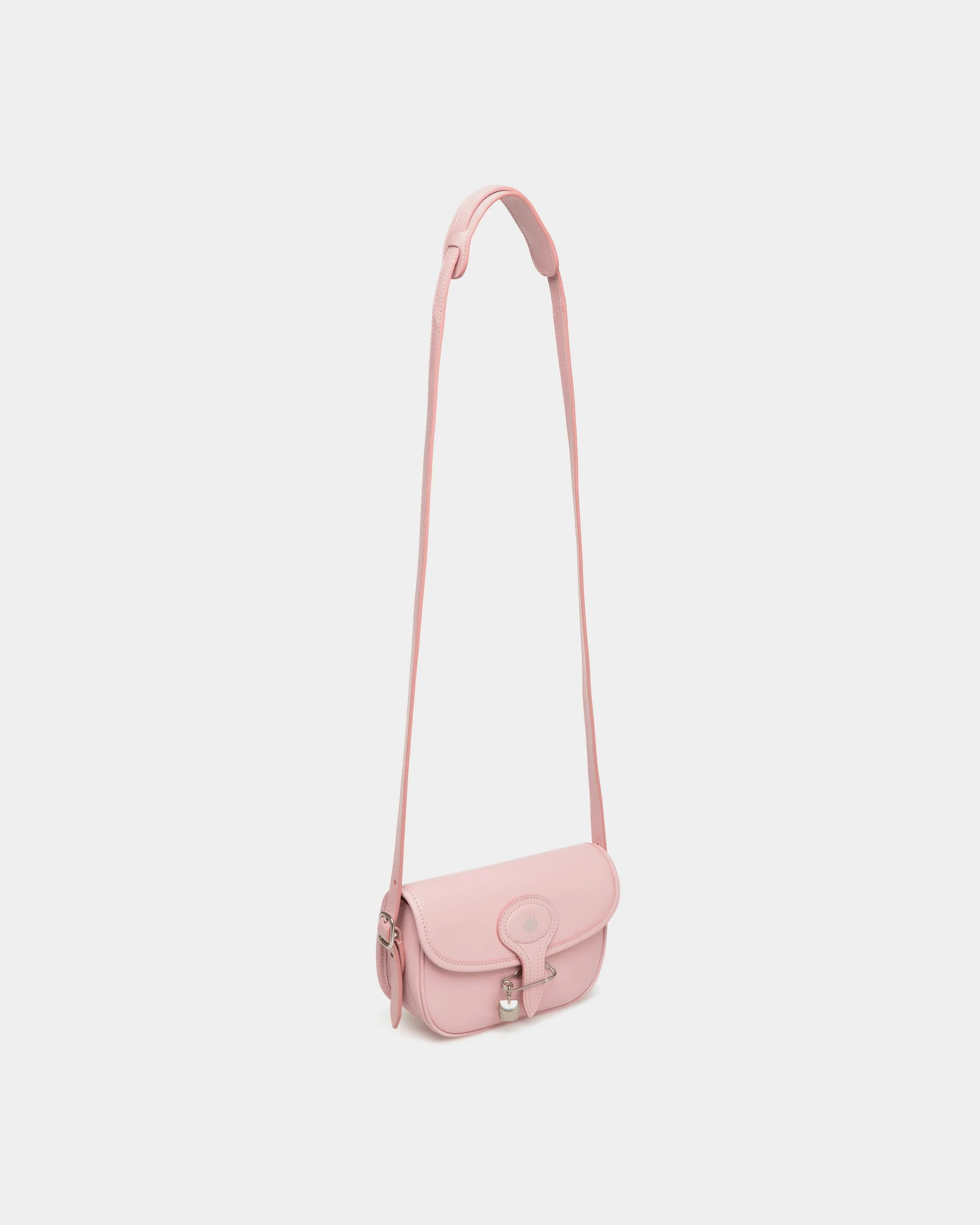 Beckett Minibag in Pink Leather With a Bally Pin - Image 7