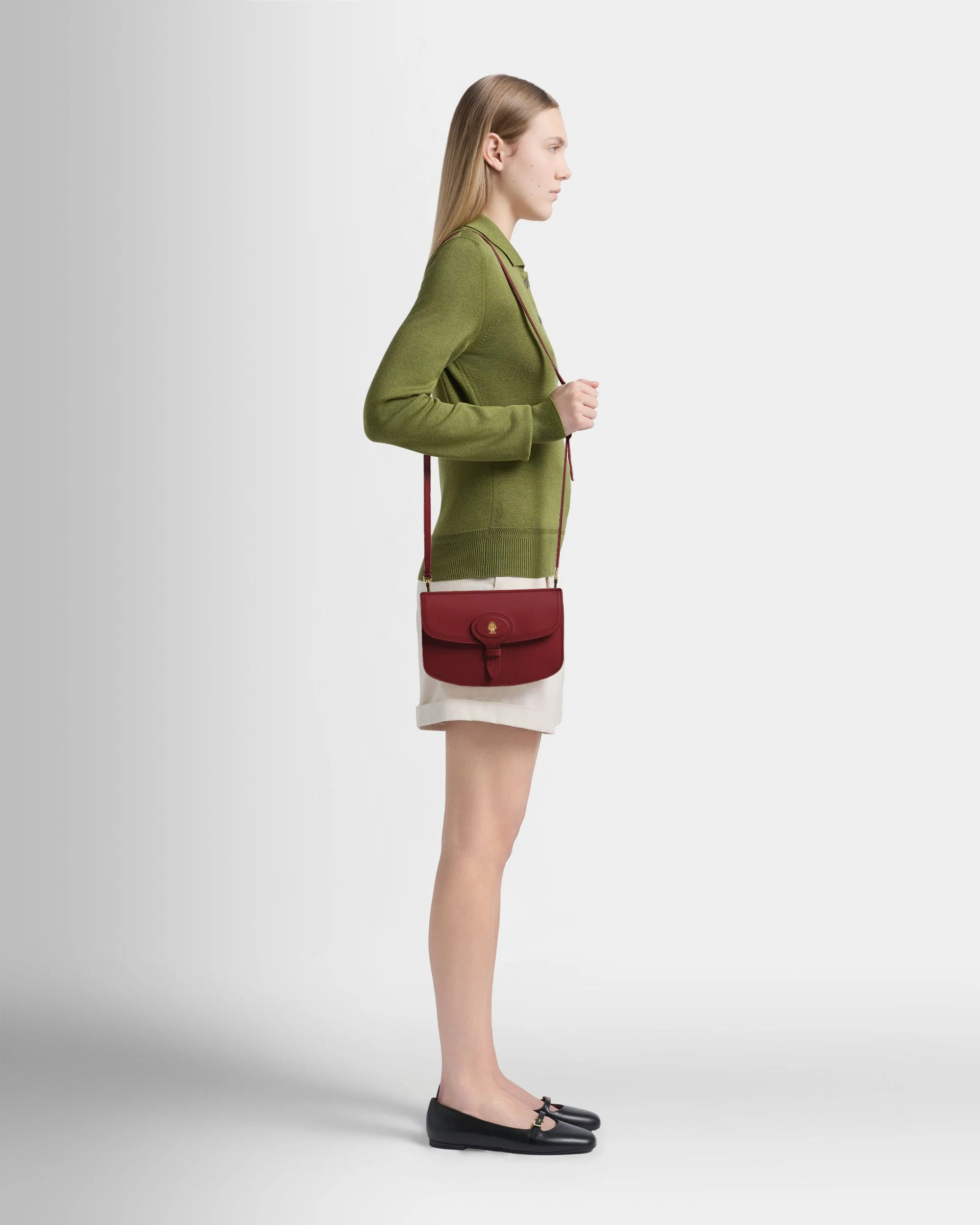 Beckett Minibag in Ruby Red Leather - Image 2