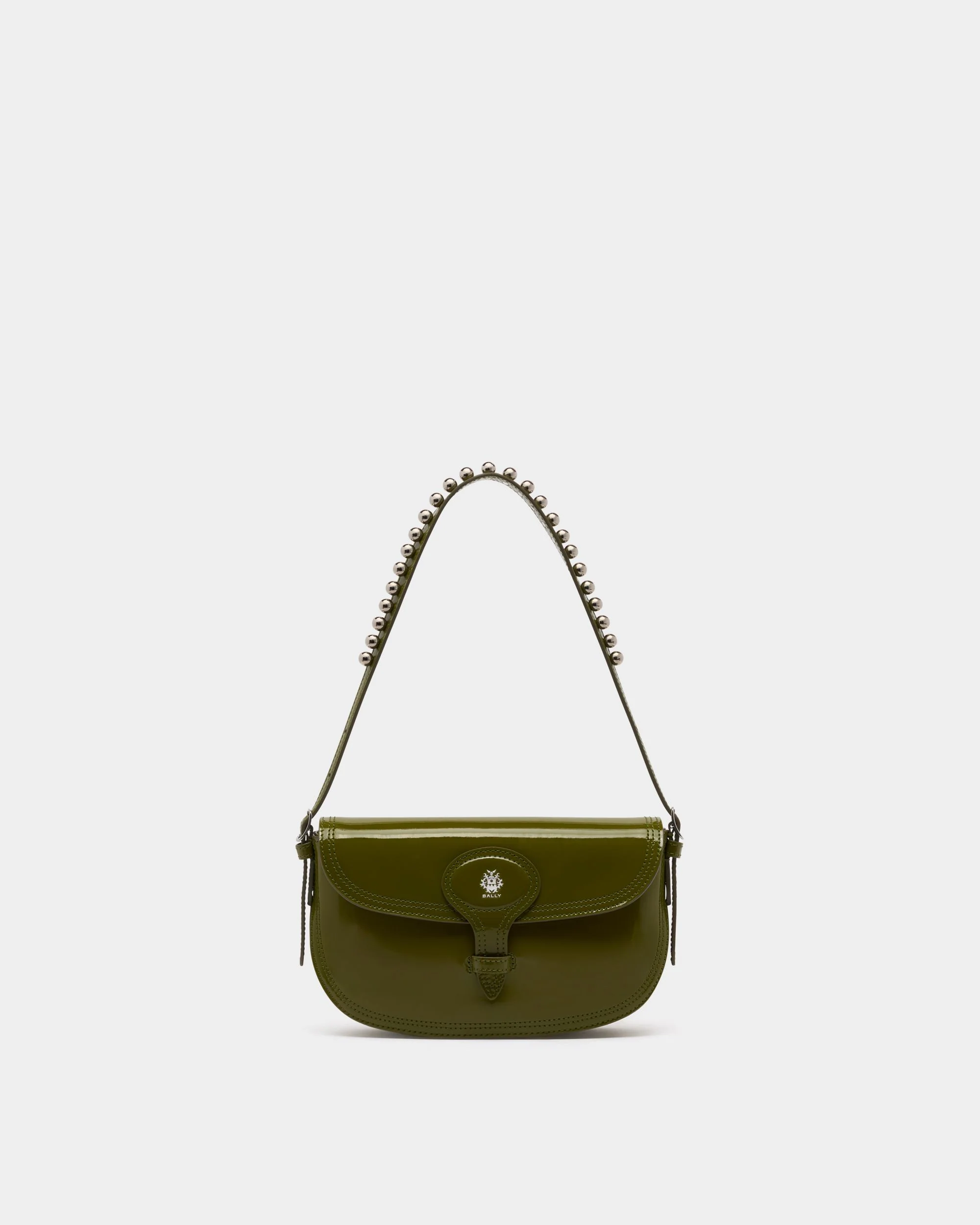 Beckett Small Shoulder Bag in Matcha Green Brushed Leather