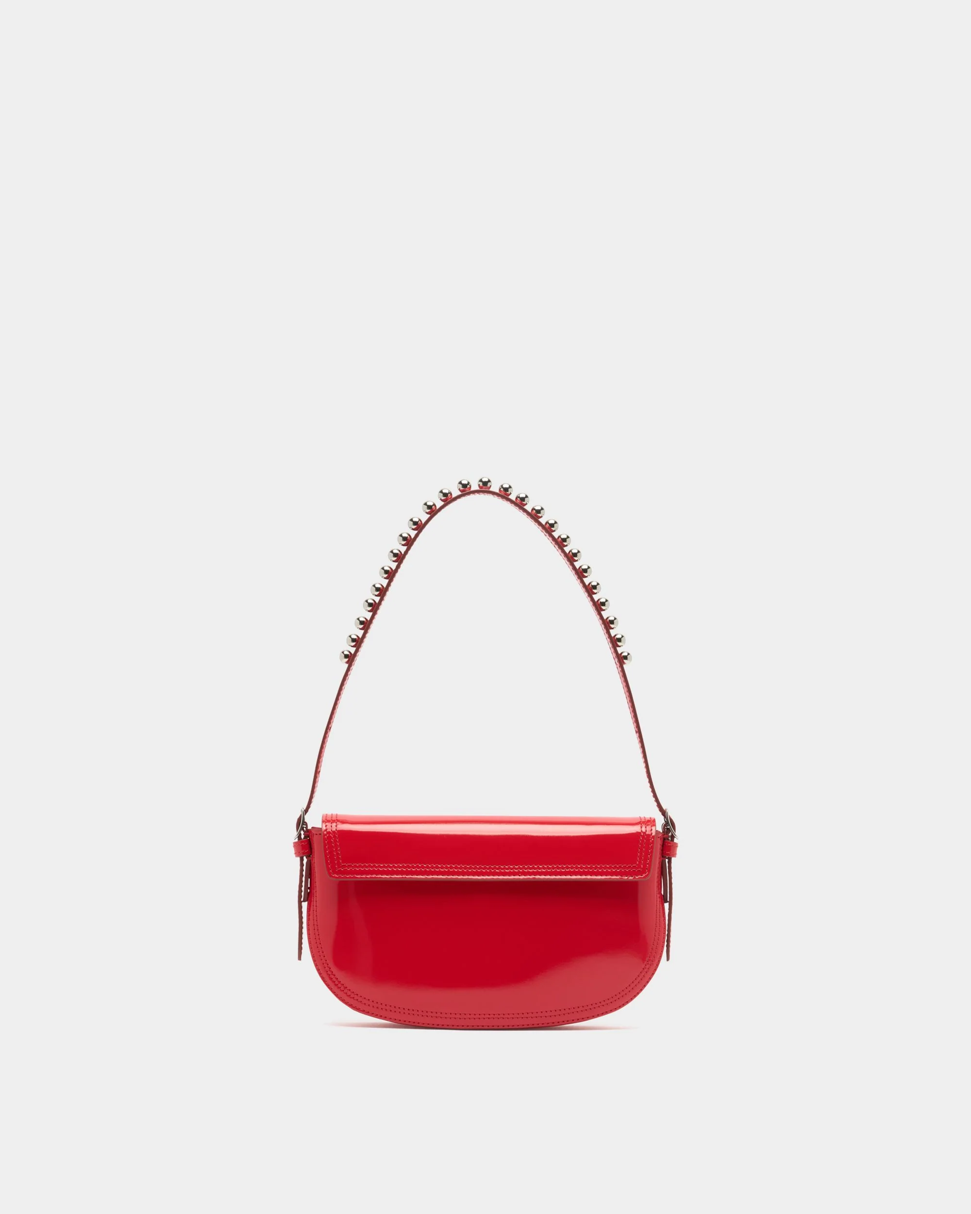 Beckett Small Shoulder Bag in Red Brushed Leather - Image 3