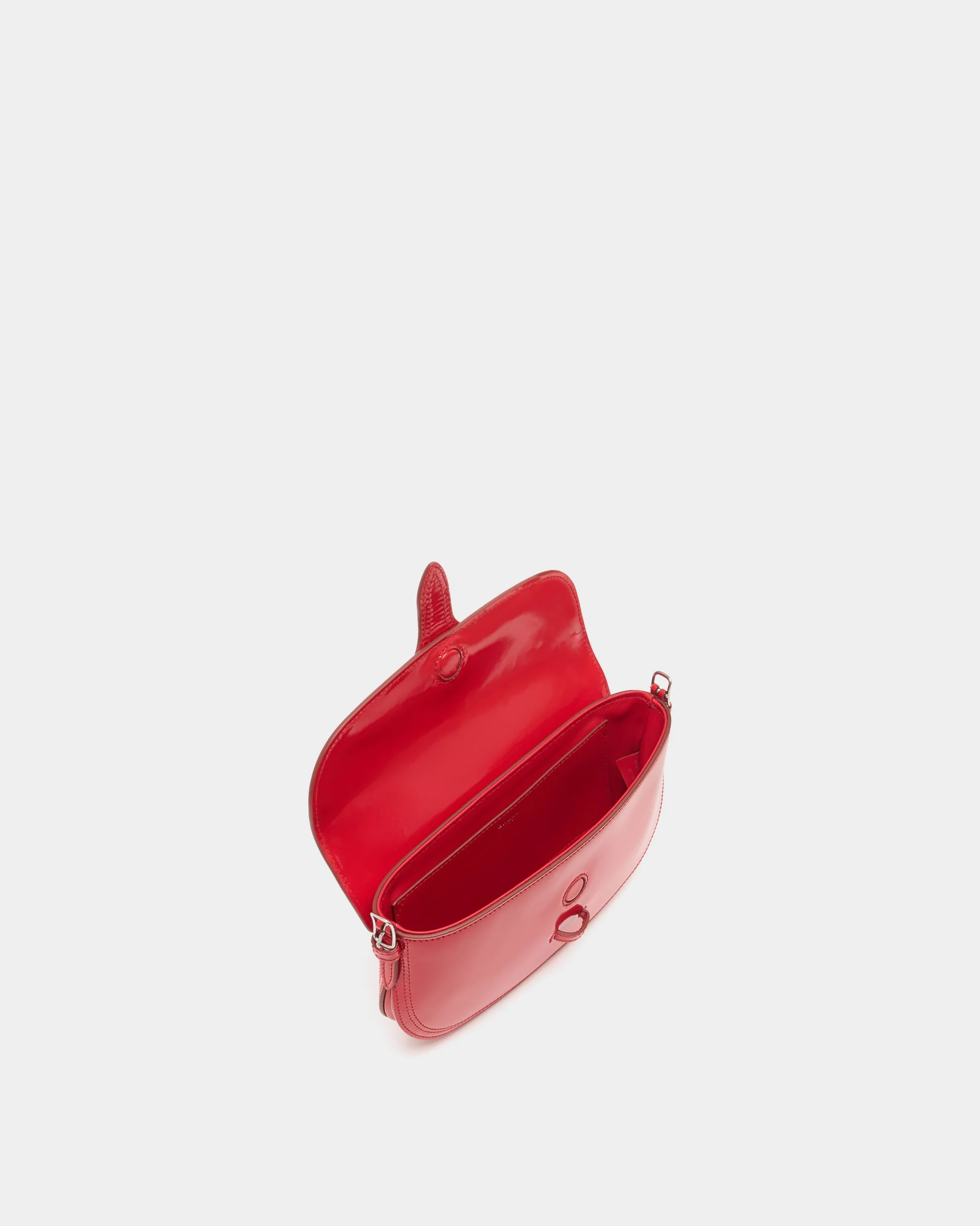 Beckett Small Shoulder Bag in Red Brushed Leather - Image 5