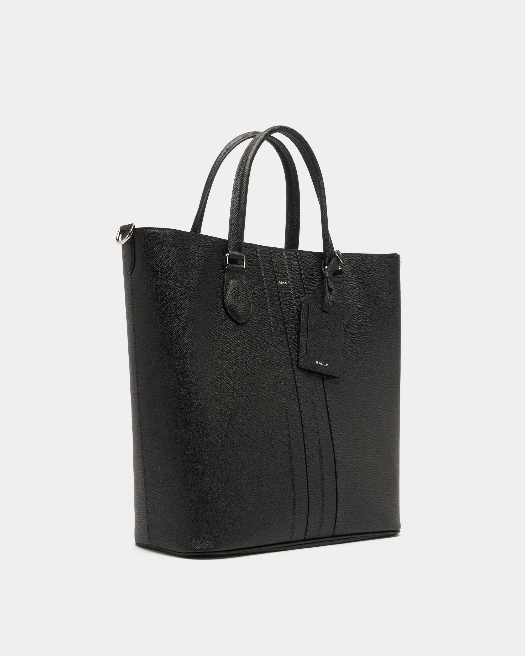 Beckett Tote Bag in Black Leather - Image 3