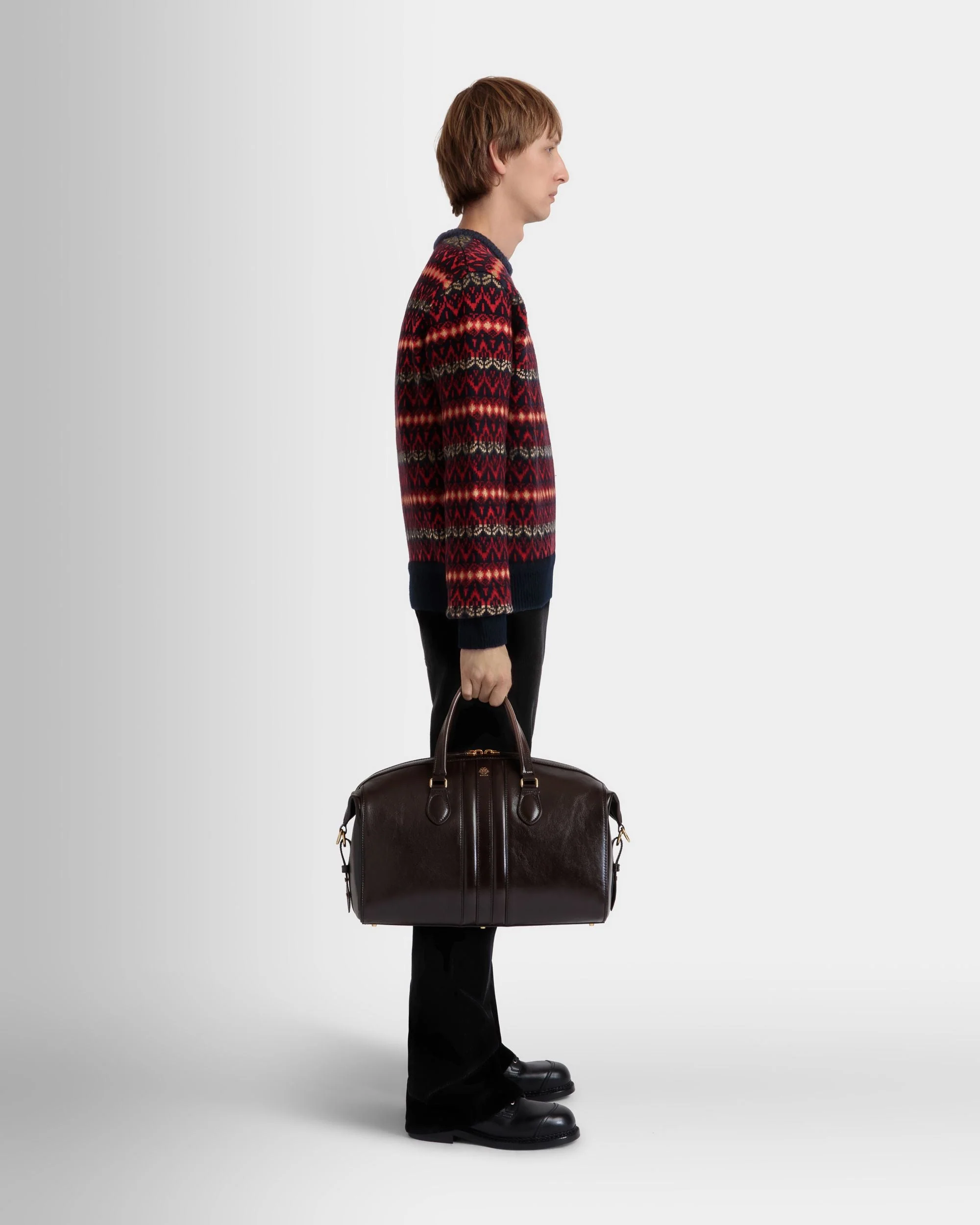 Beckett Weekender In Ebano Leather - Image 2