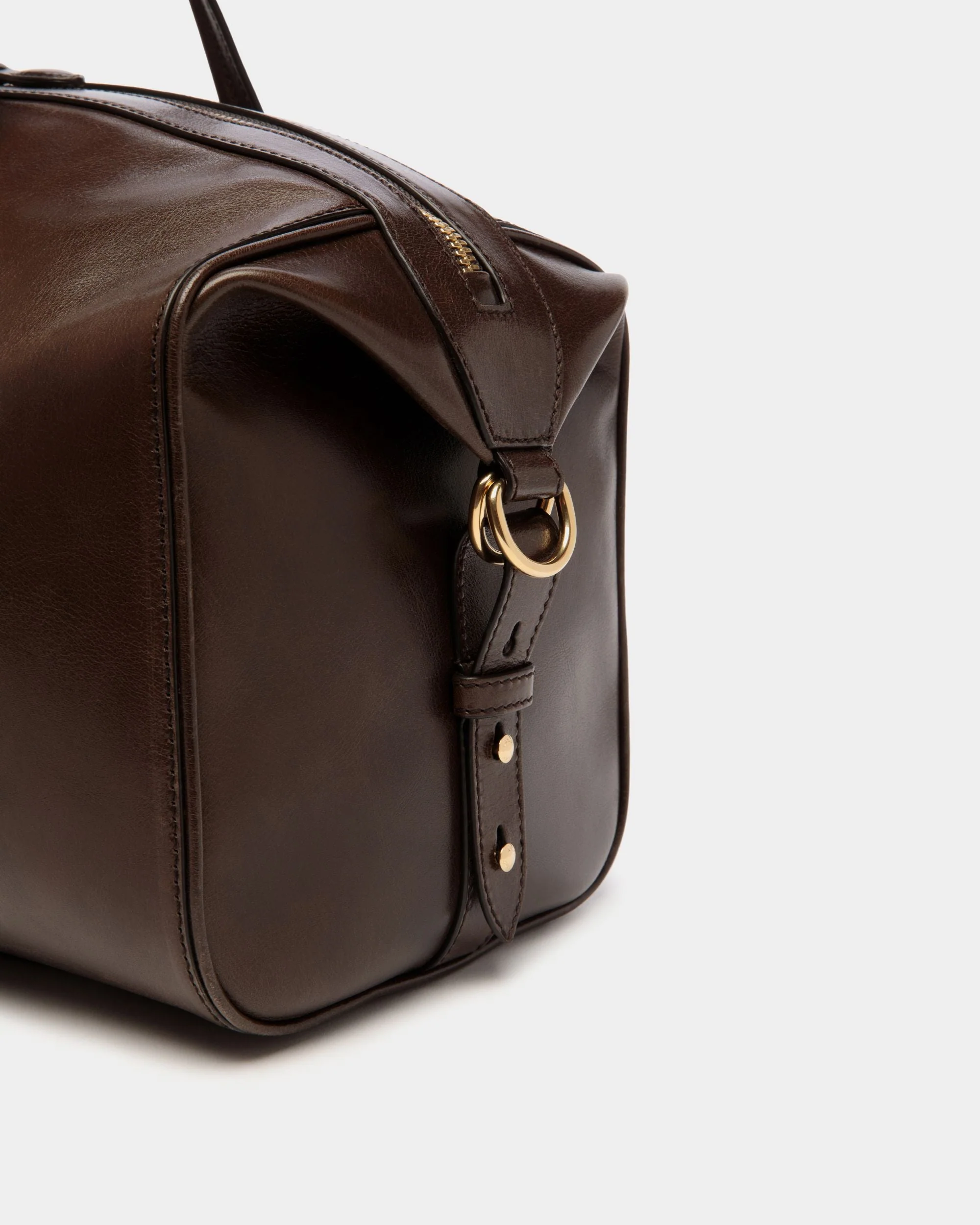 Beckett Weekender In Ebano Leather - Image 5