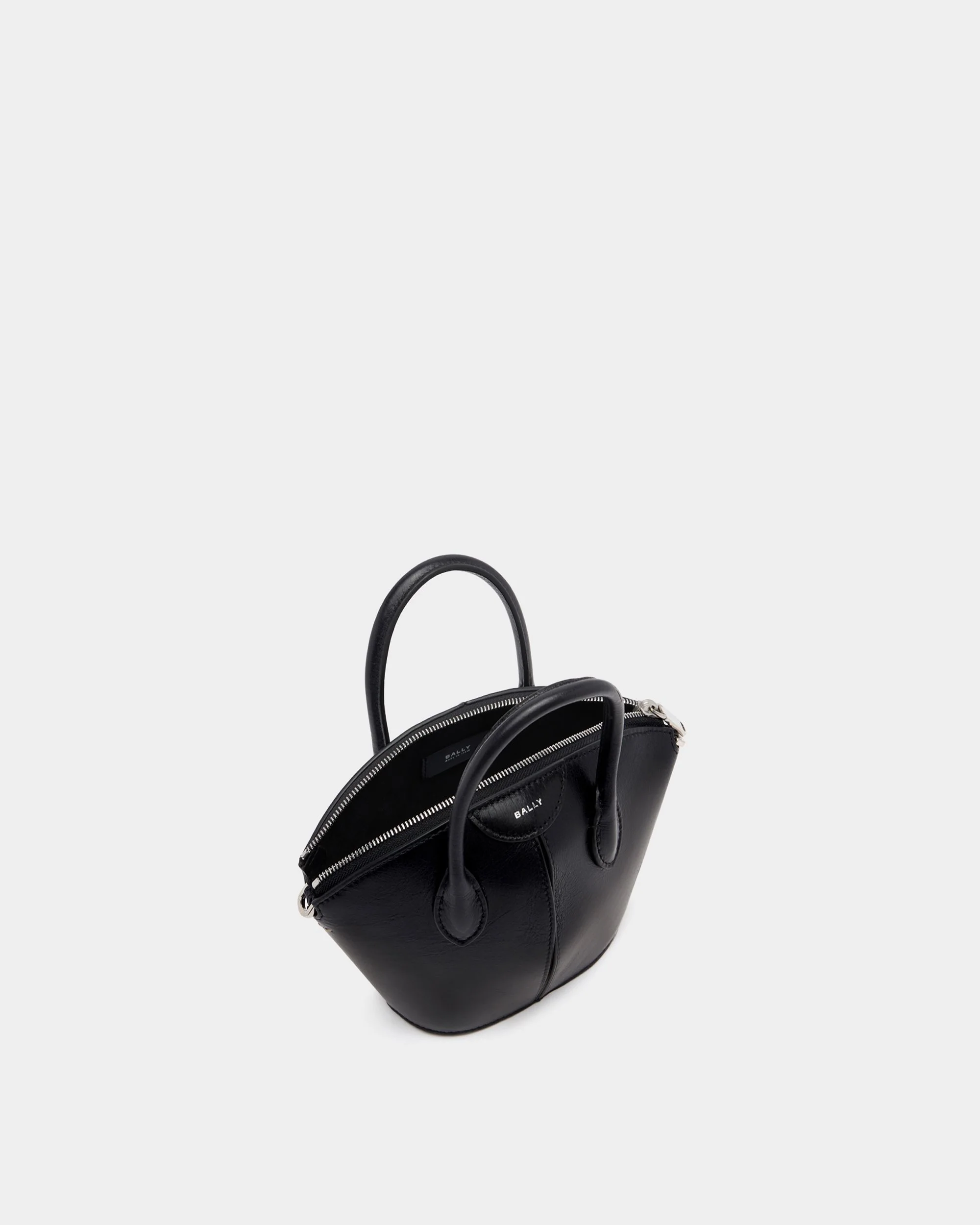 Belle Mini Bag in Black Leather - Image 5