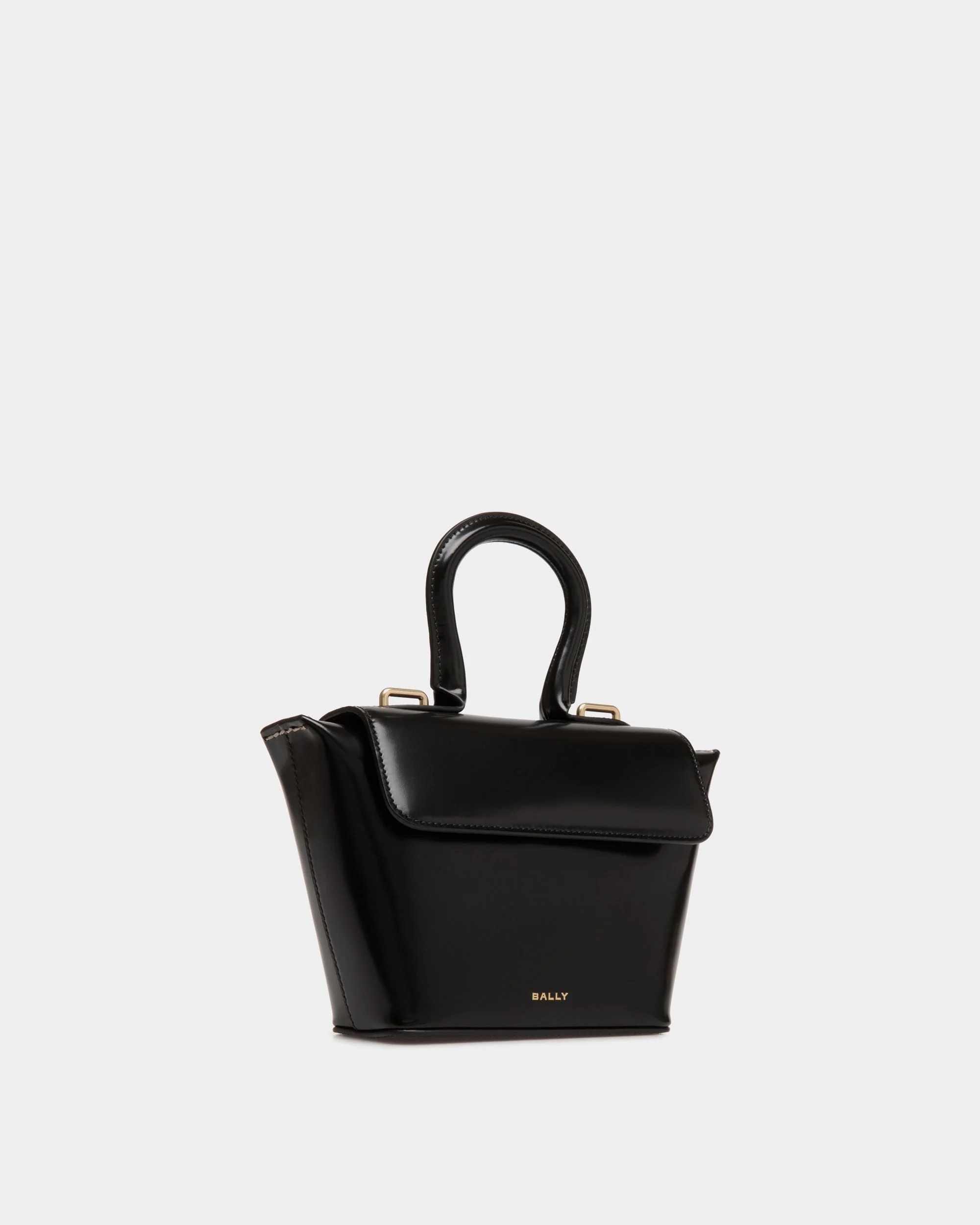 Belle Minibag In Black Brushed Leather - Image 4