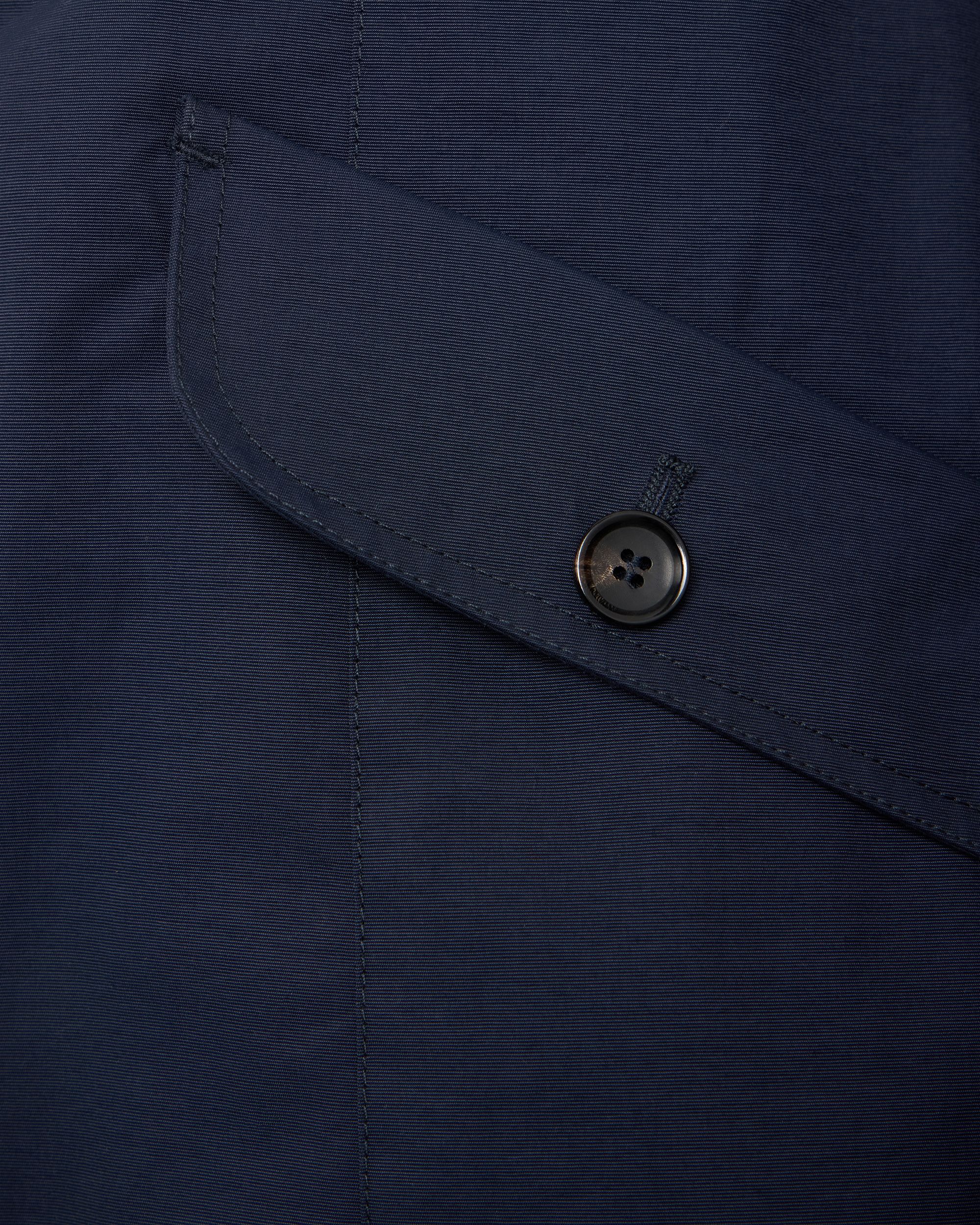 Belted Jacket in Navy Blue Nylon - Image 4