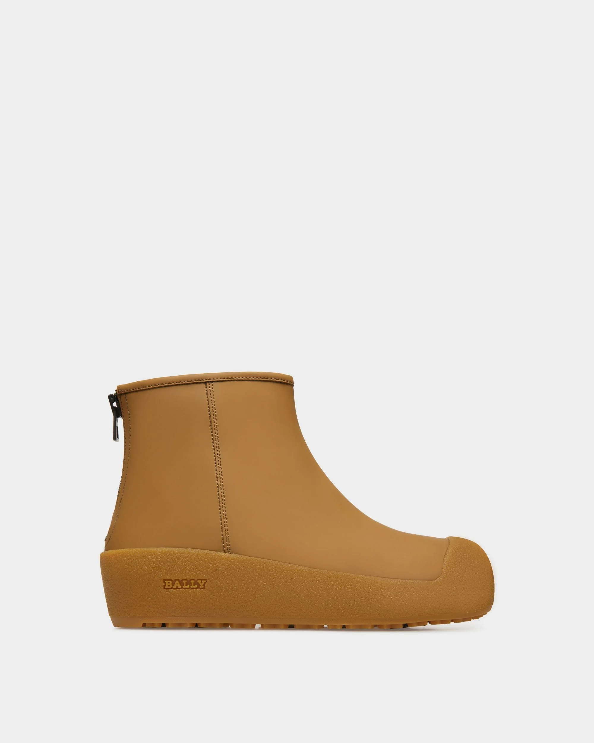 Bernina Leather Booties In Camel