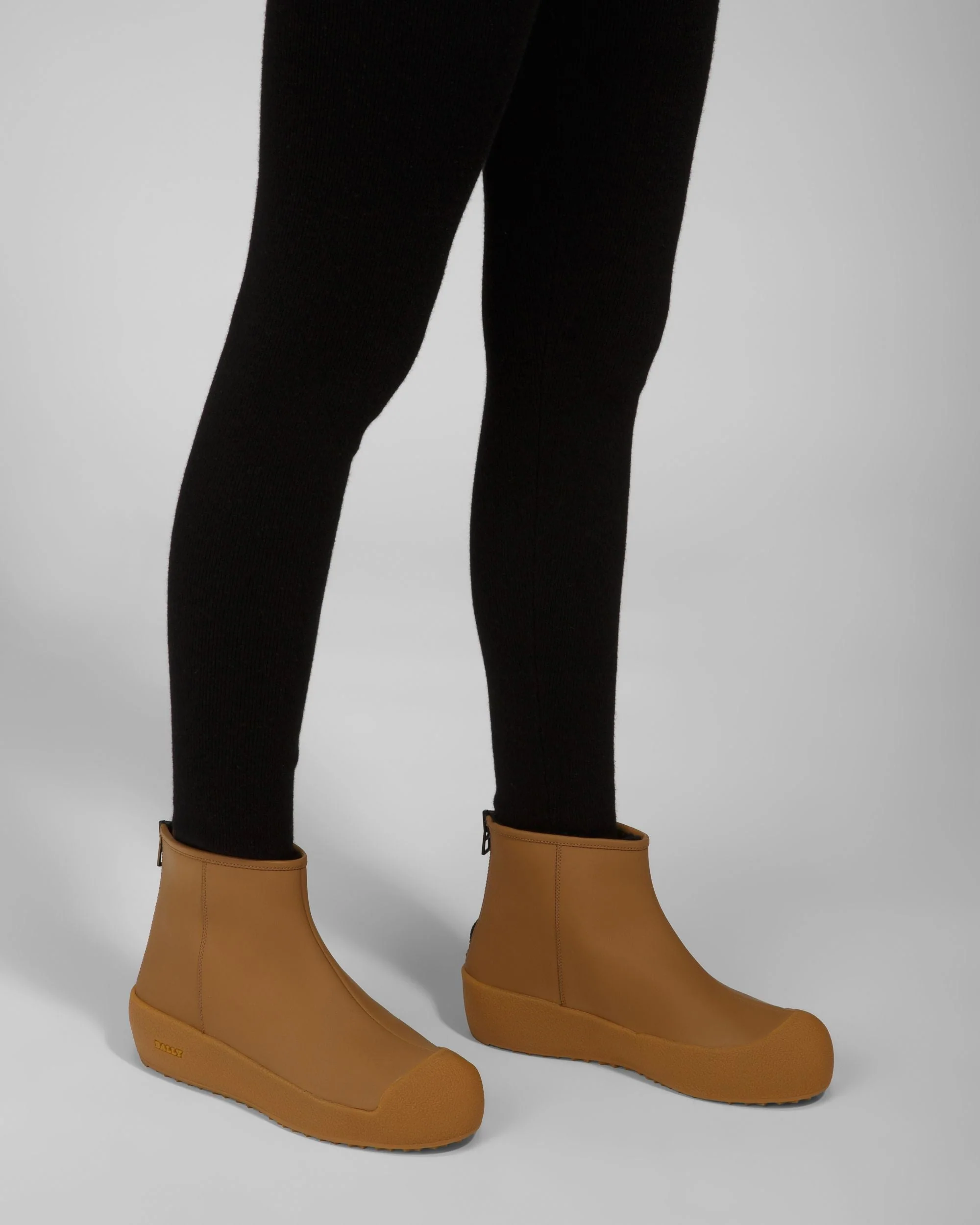 Bernina Leather Booties In Camel - Image 3