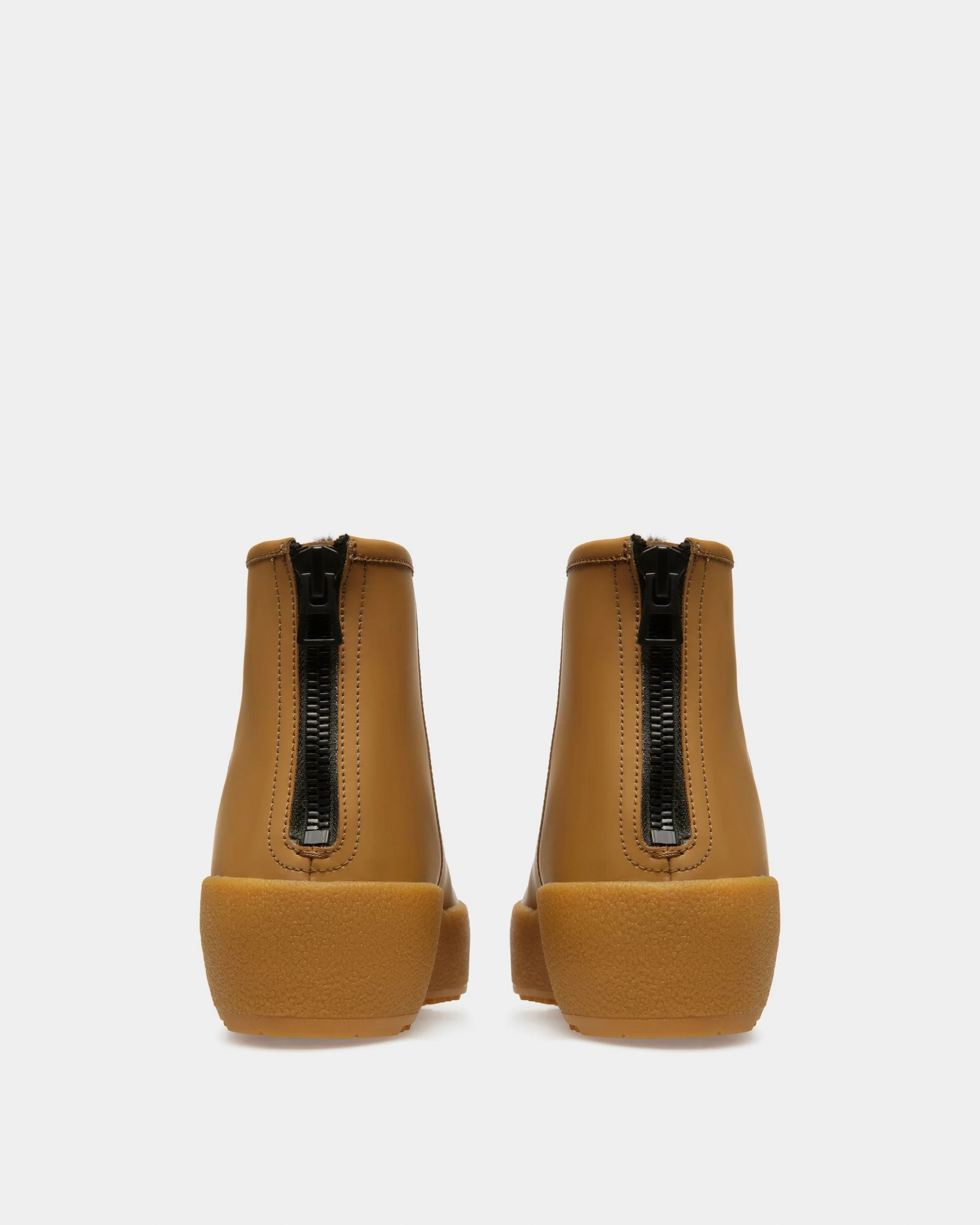 Bernina Leather Booties In Camel - Image 4
