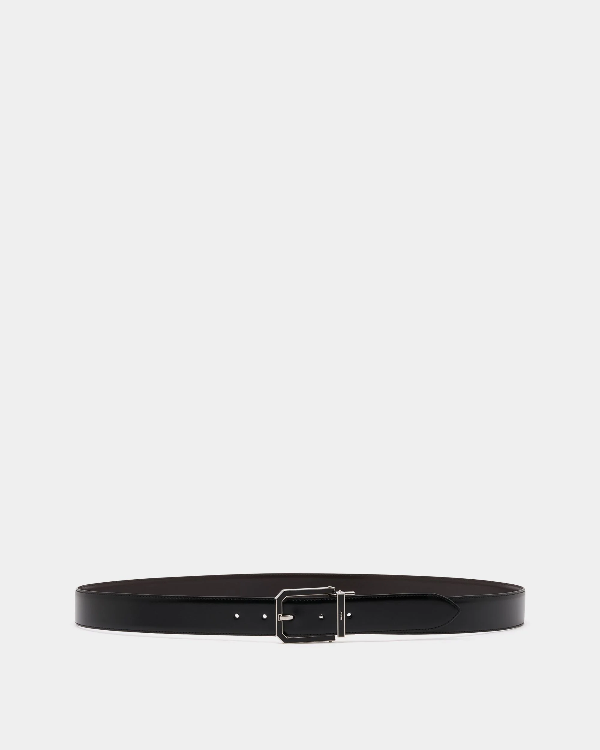 Beryl 35mm Reversible And Adjustable Belt in Black And Deep Burgundy Leather