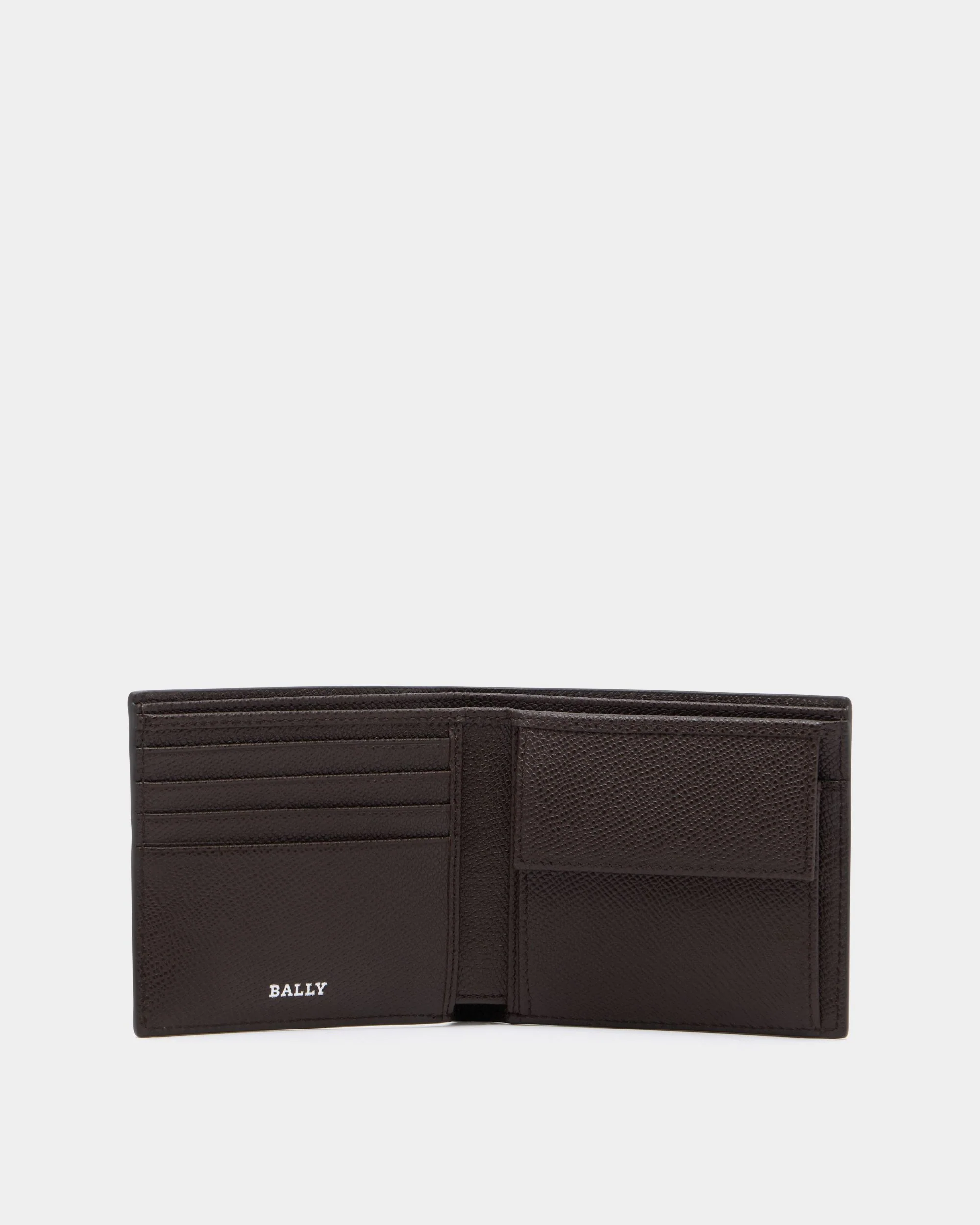 Bifold Wallet in Coffee Embossed Leather - Image 3