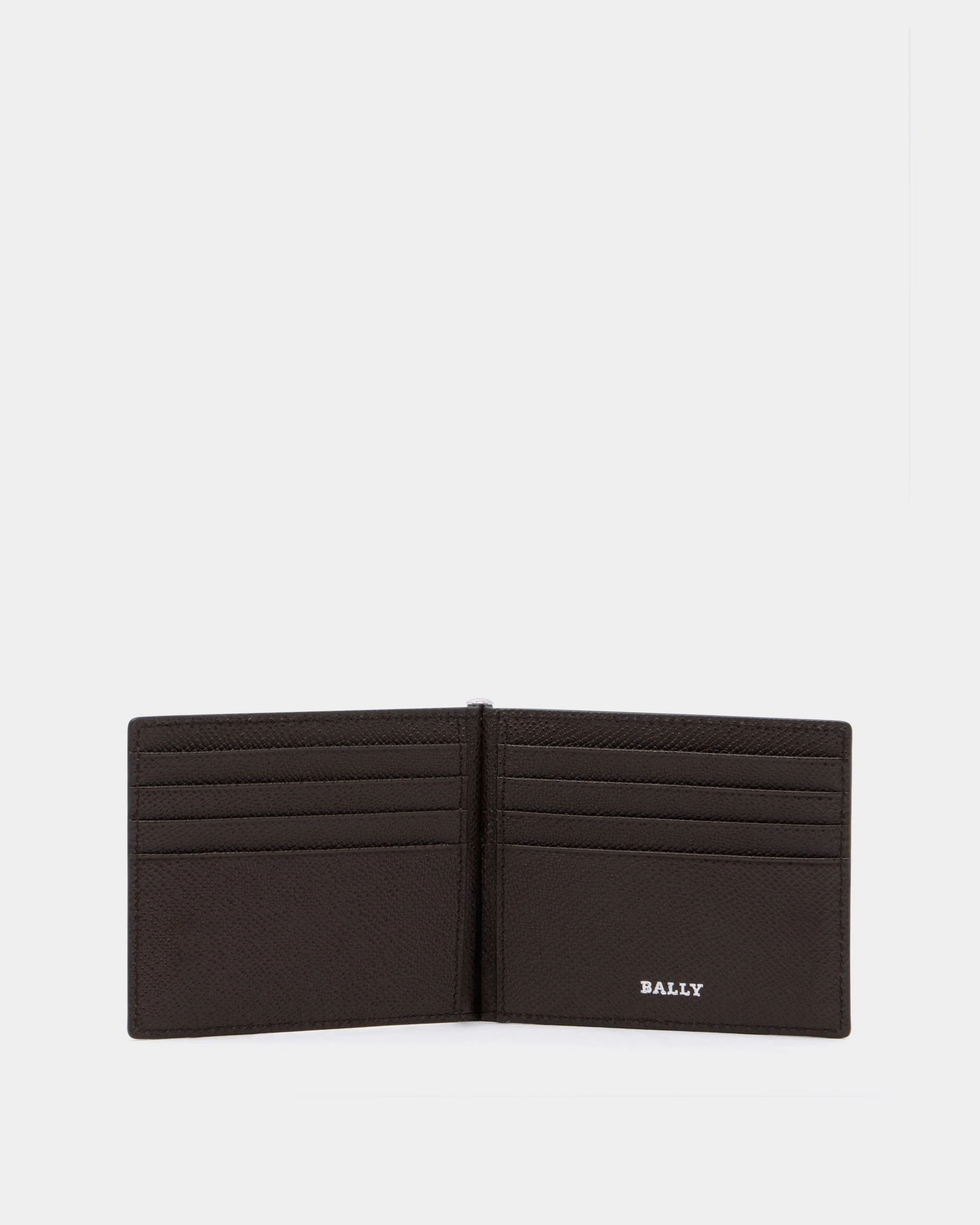 Bifold Wallet in Coffee Embossed Leather - Image 3