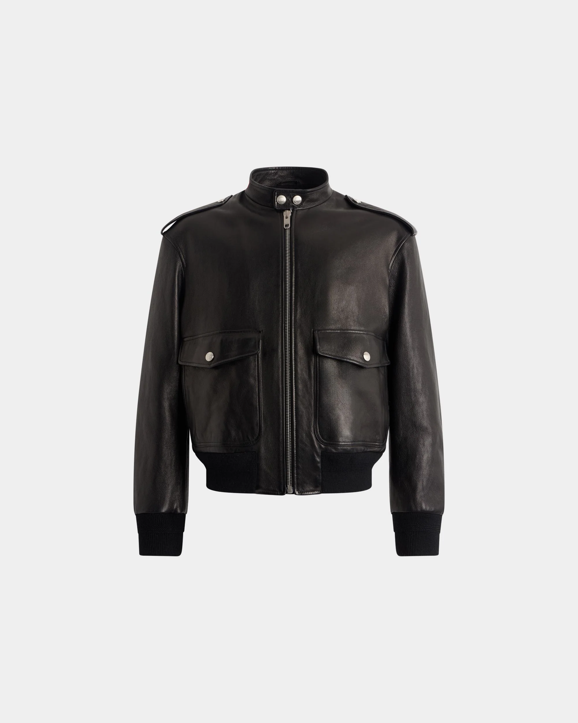 Biker Jacket in Black Leather