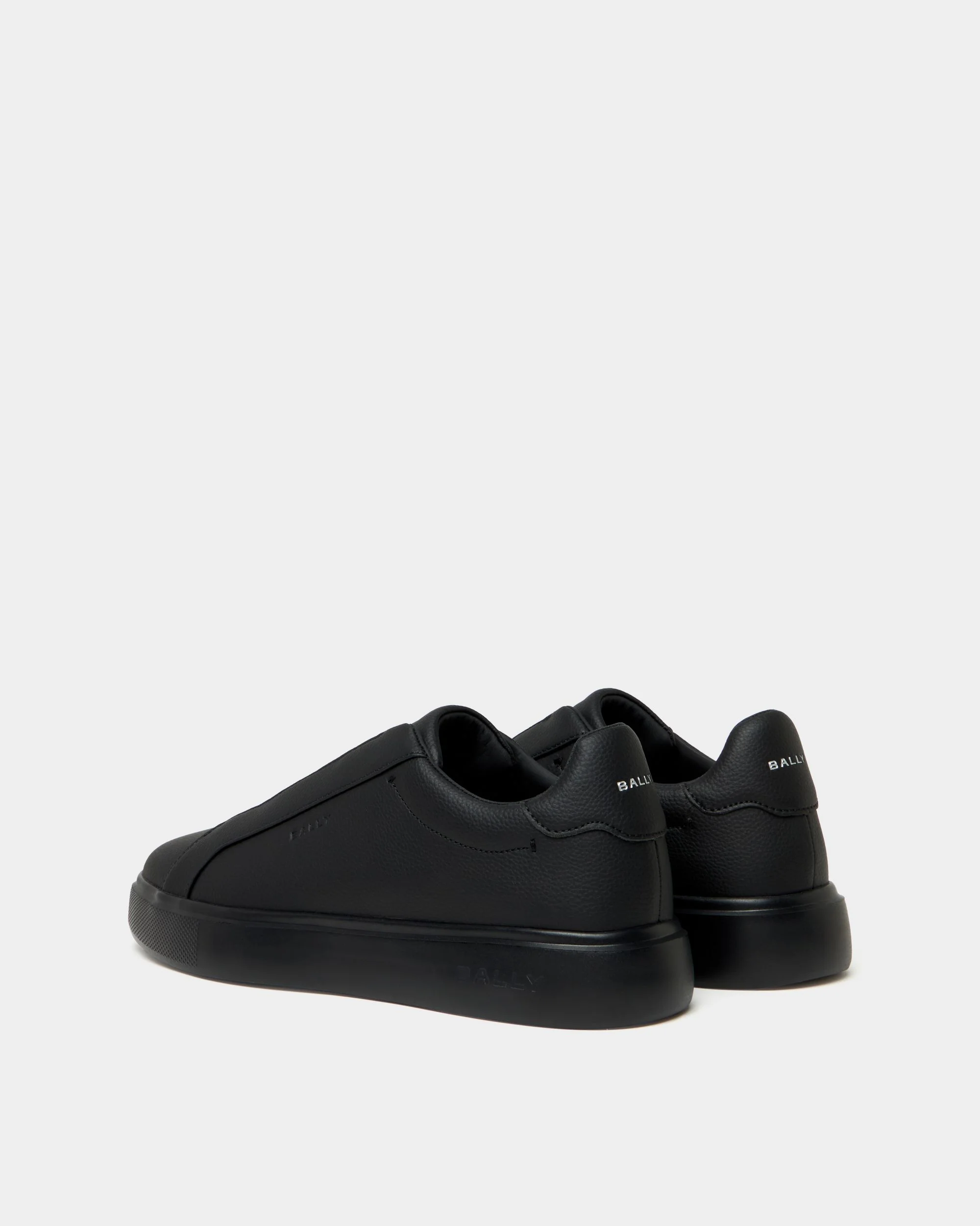 Blayze Sneaker In Black Grained Leather - Image 3
