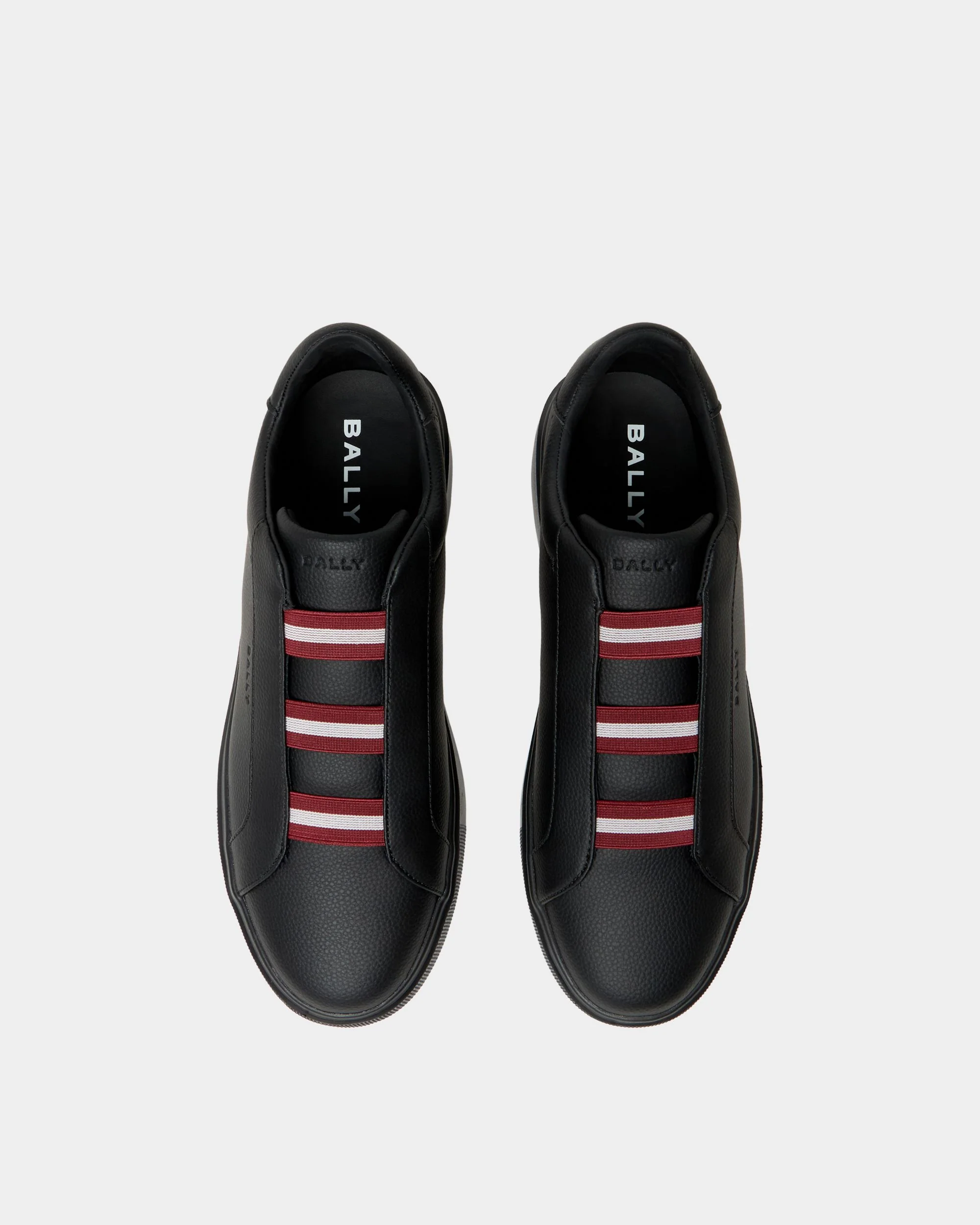 Blayze Sneaker In Black Grained Leather - Image 4