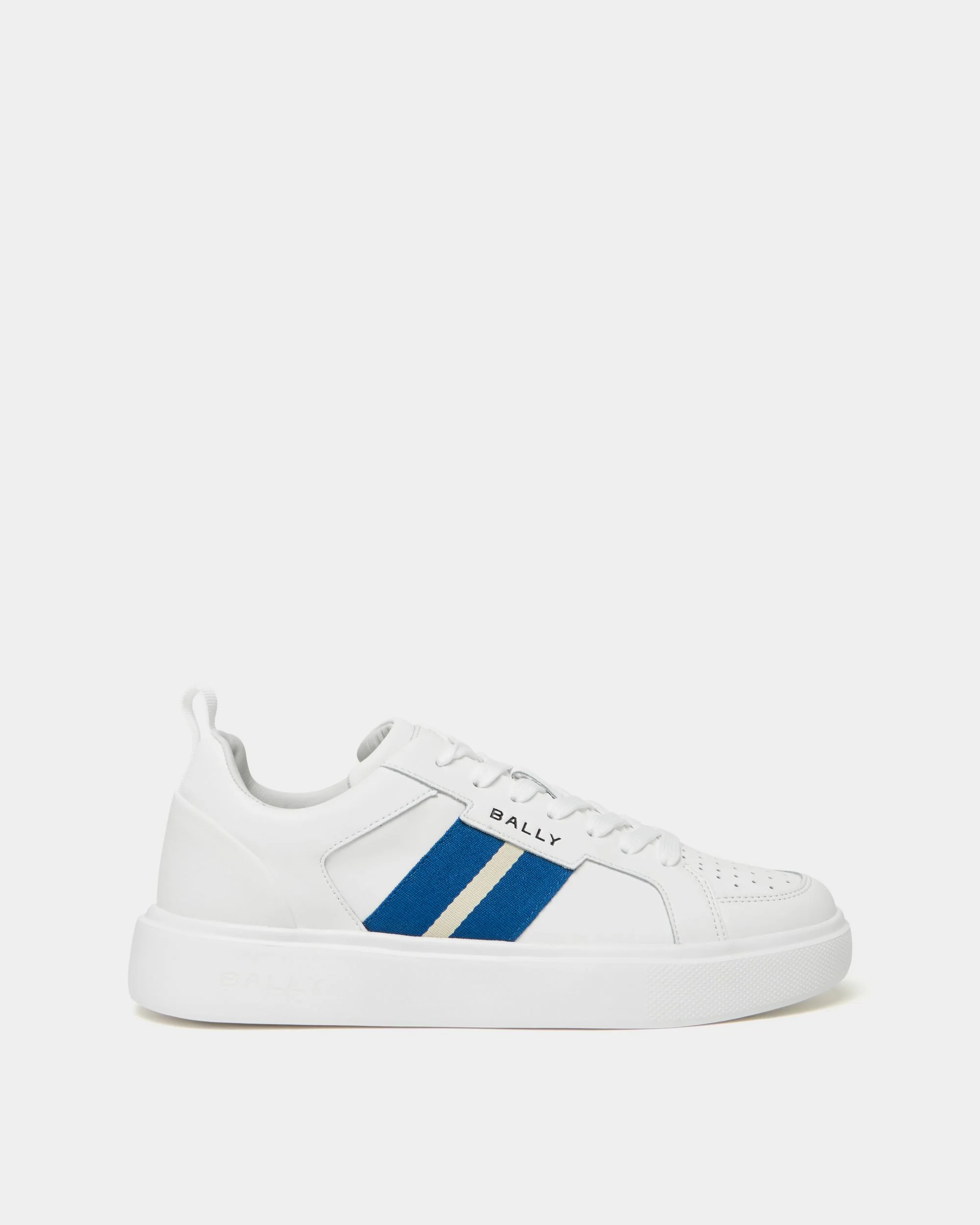 Blayze Sneaker In White and Blue Leather